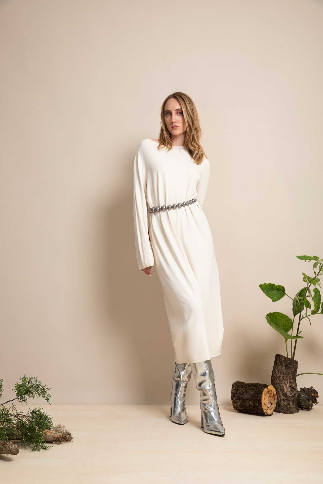 Abito In Maglia Burro