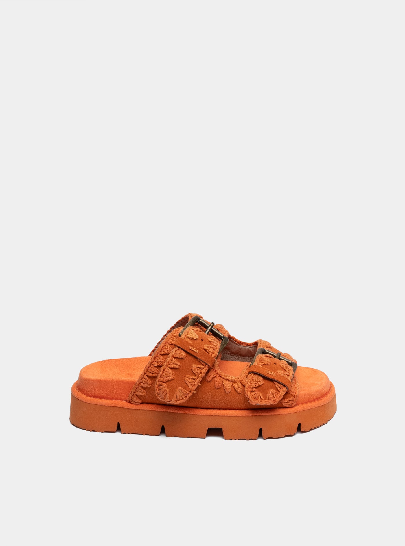 Bio Sandal Two Buckles Monochr Arancio