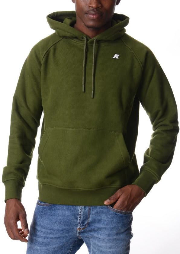 k way alban heavy fleece green cypress felpa k8133jw h11