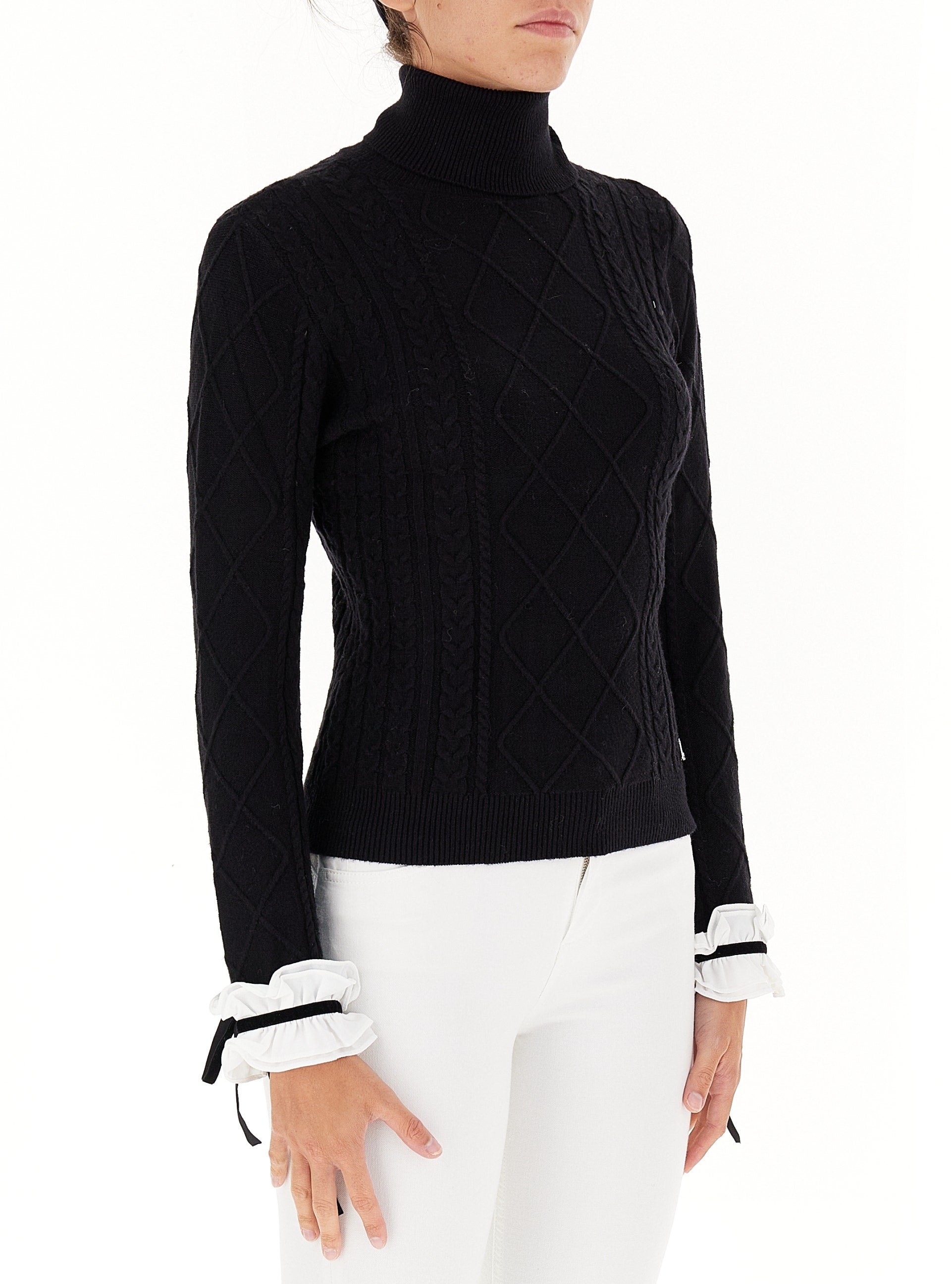 Knitted Turtleneck Sweater Black