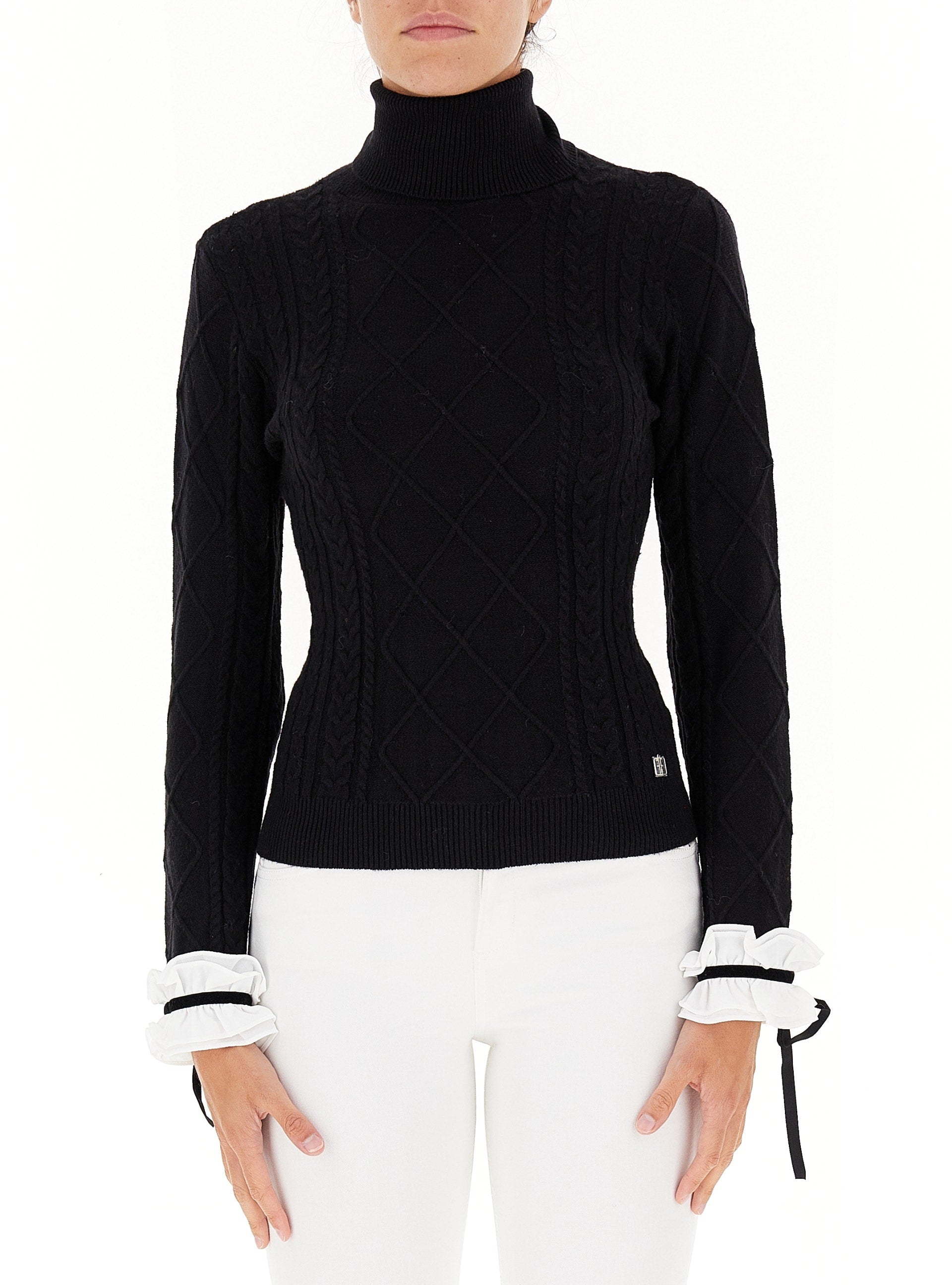 Knitted Turtleneck Sweater Black