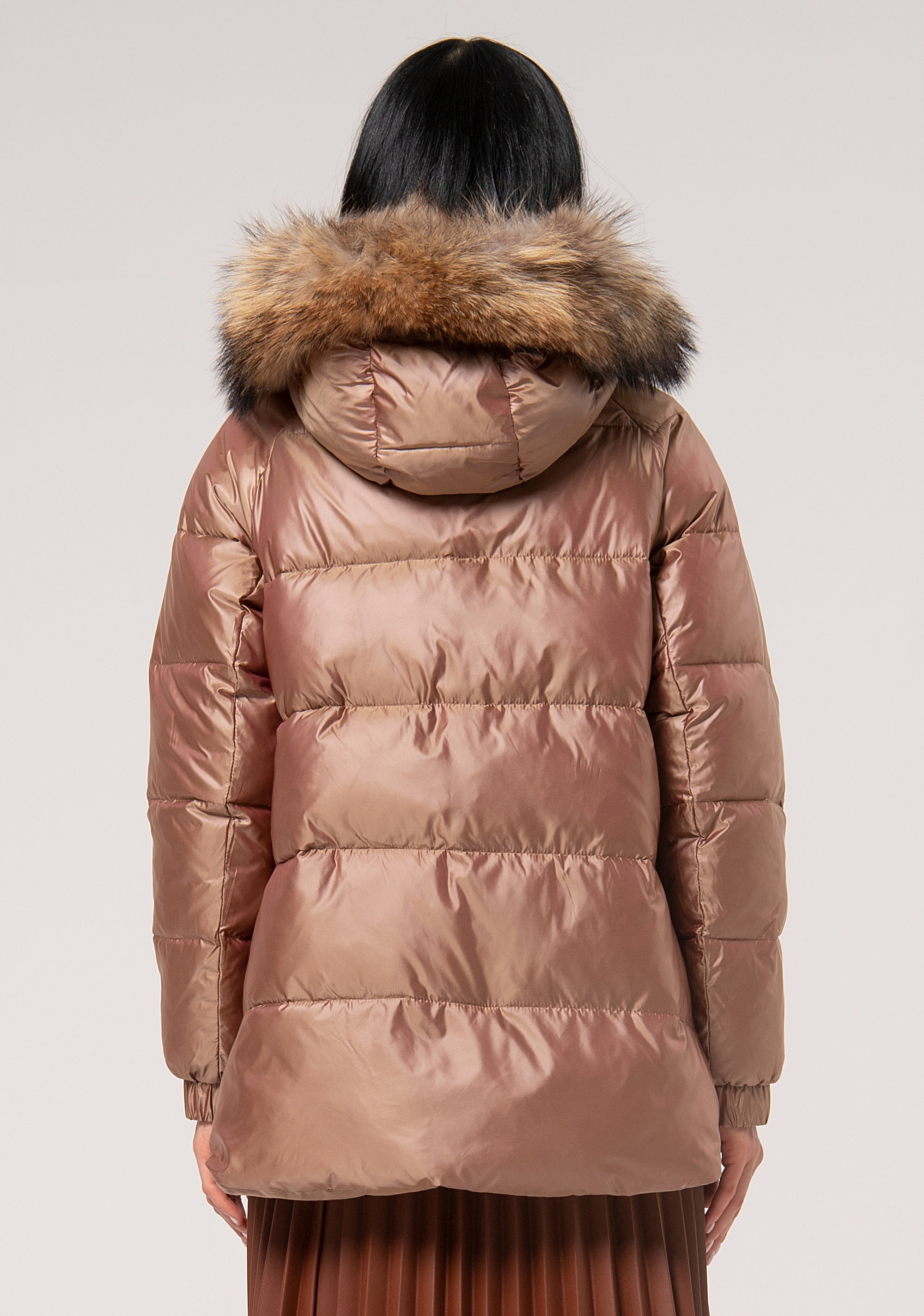 Paddet Coat With Real Fur Nuts