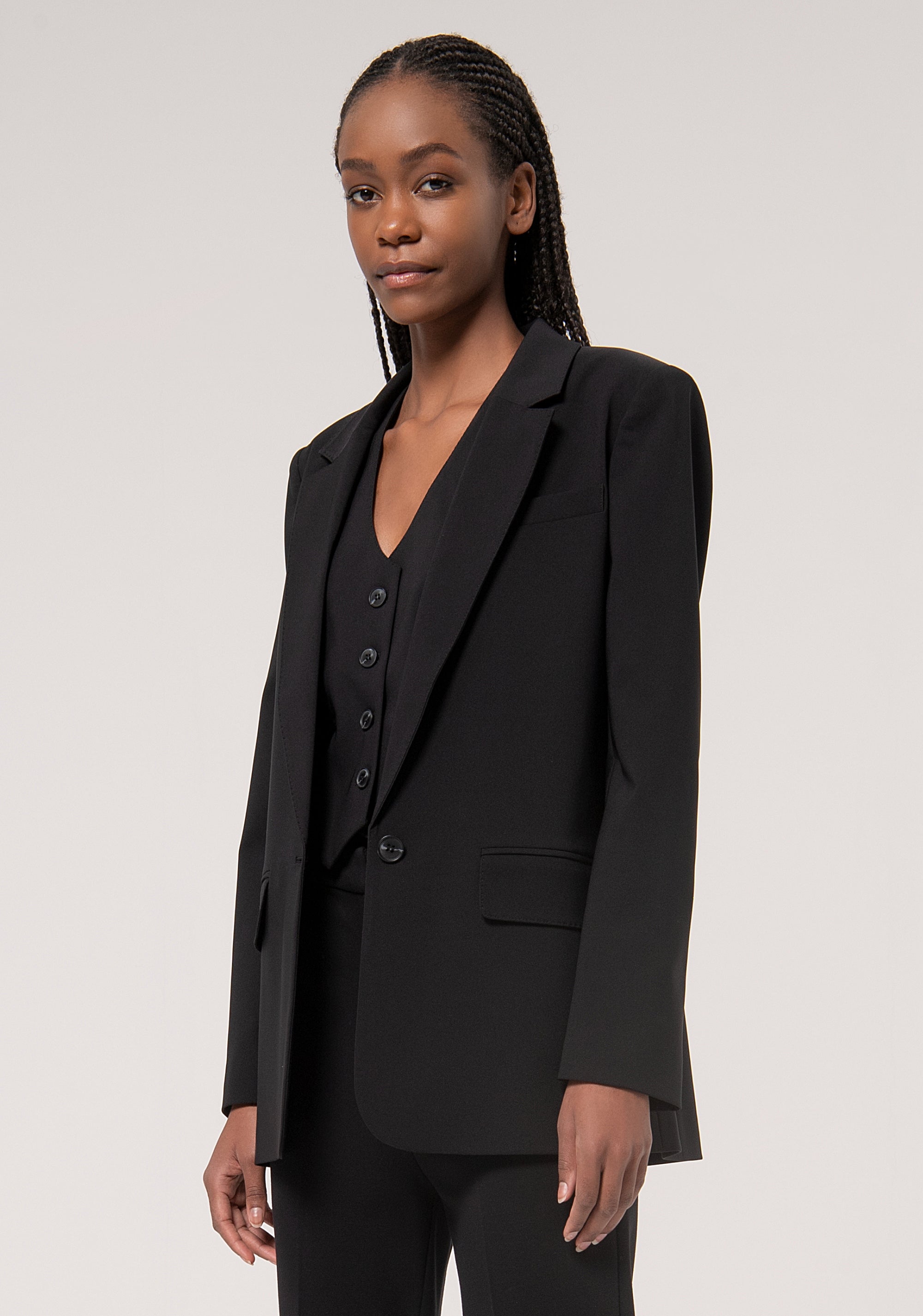 Long Tailor Jacket Black