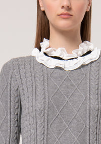 Knitted Turtleneck Sweater Greymegy