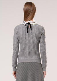 Knitted Turtleneck Sweater Greymegy