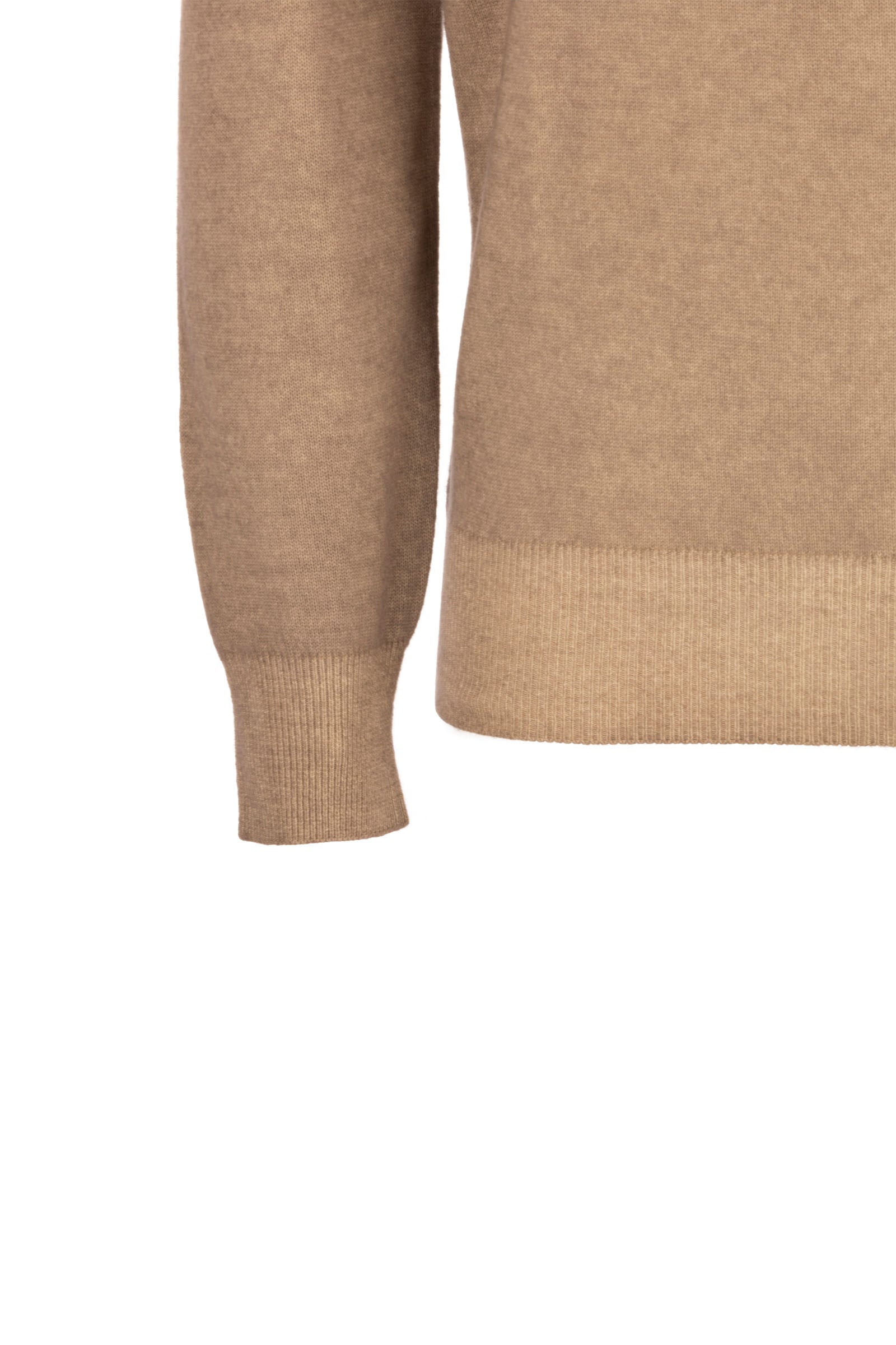 Girocollo Rasato 100% Cachemire Beige