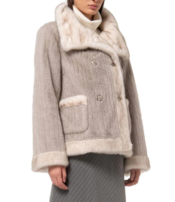 Short Fake Fur GreyMelange