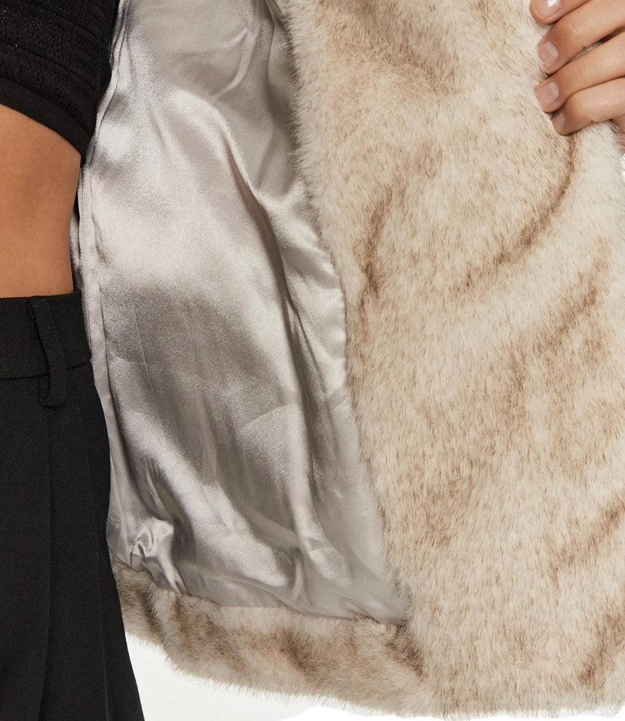 Short Fake Fur GreyMelange