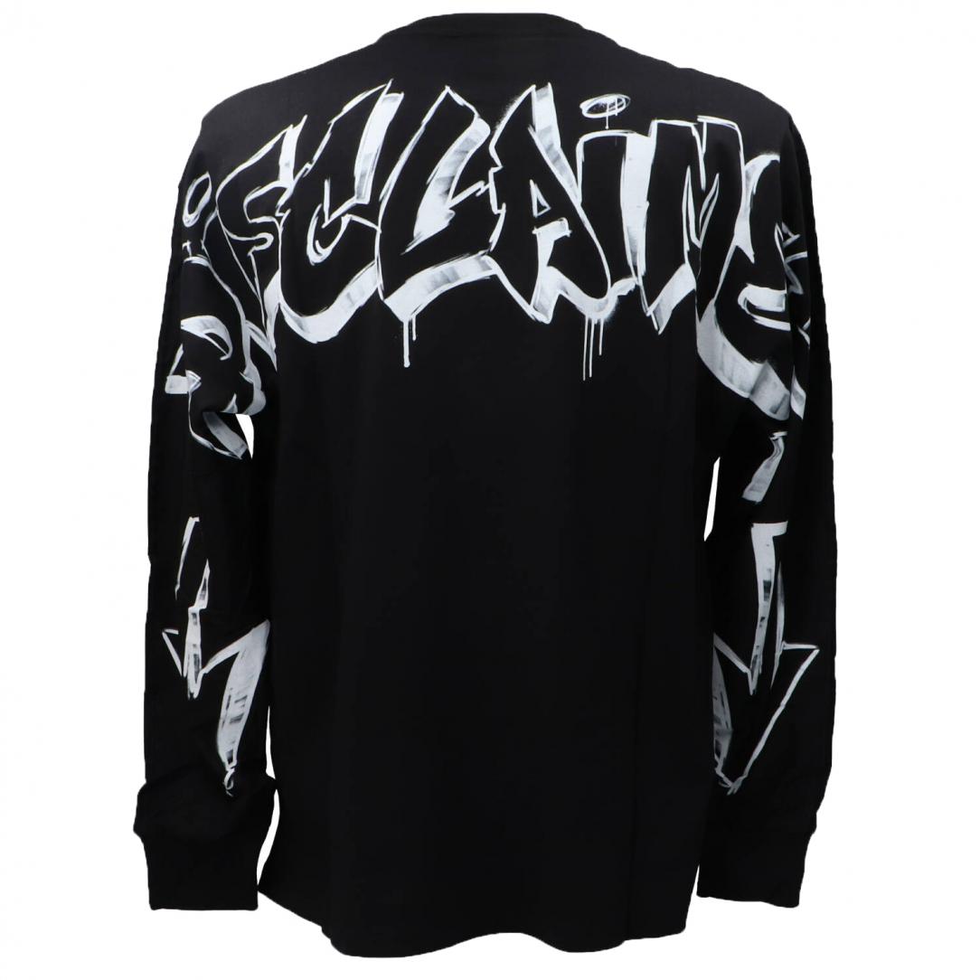 T-shirt In Jersey Manica Lunga Nera