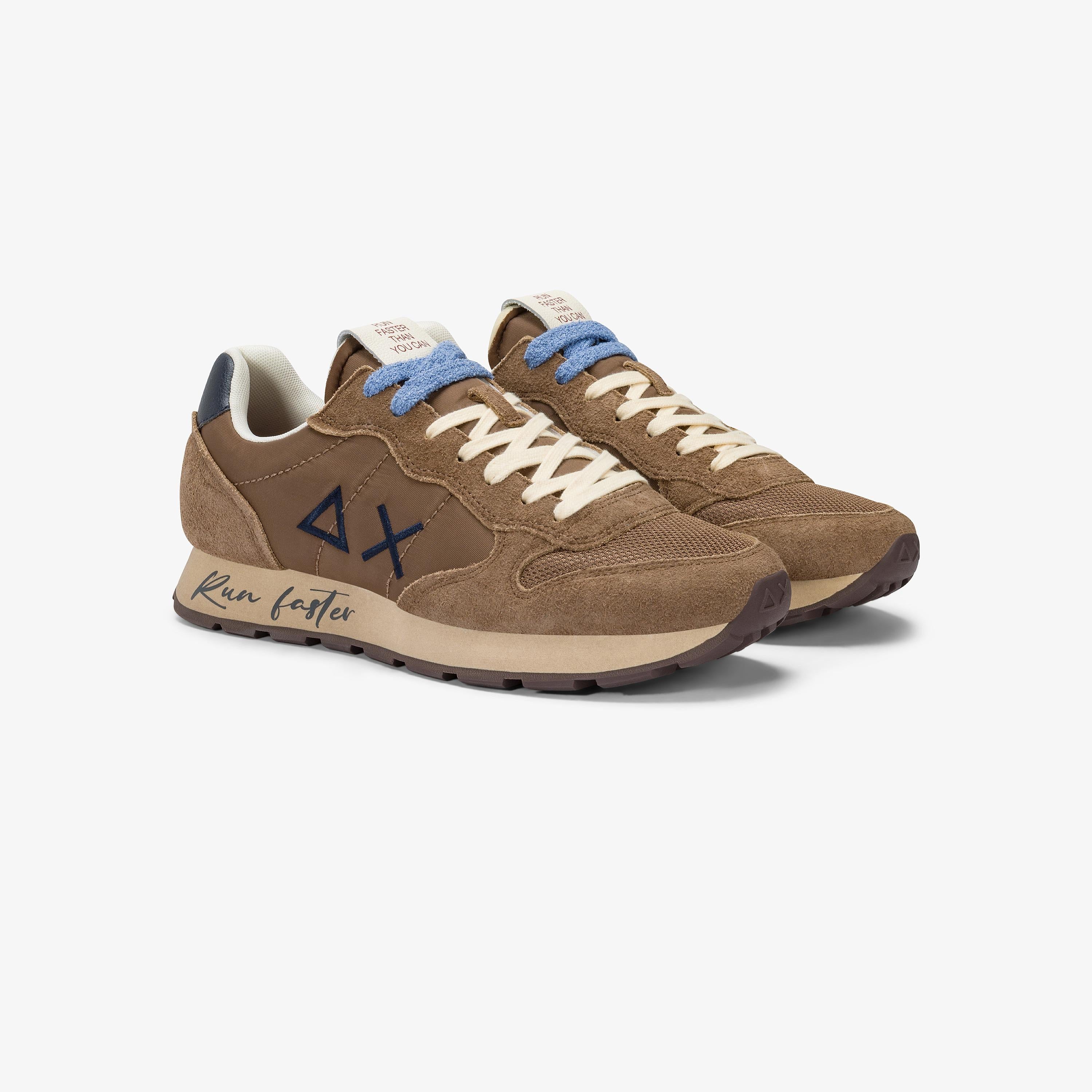 Sneaker tom vintage in nylon e suede volpe Z45105 93 SUN 68