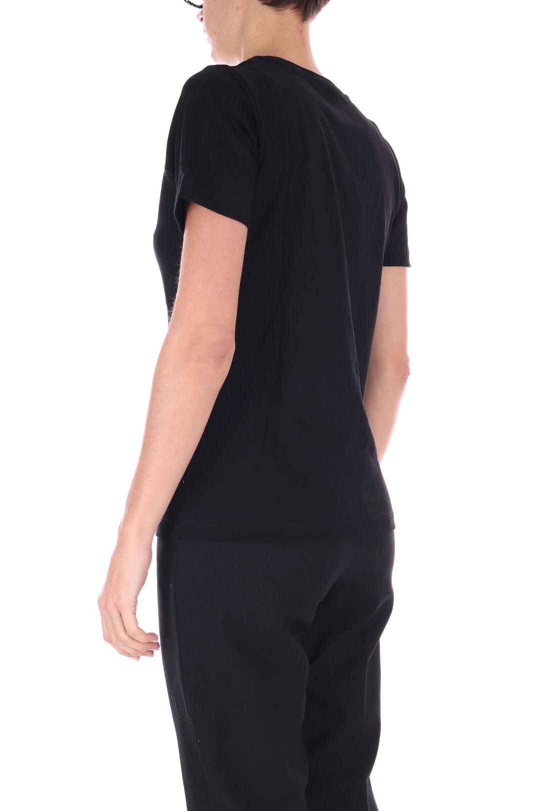 T-shirt Gaelle in jersey con ricamo nera
