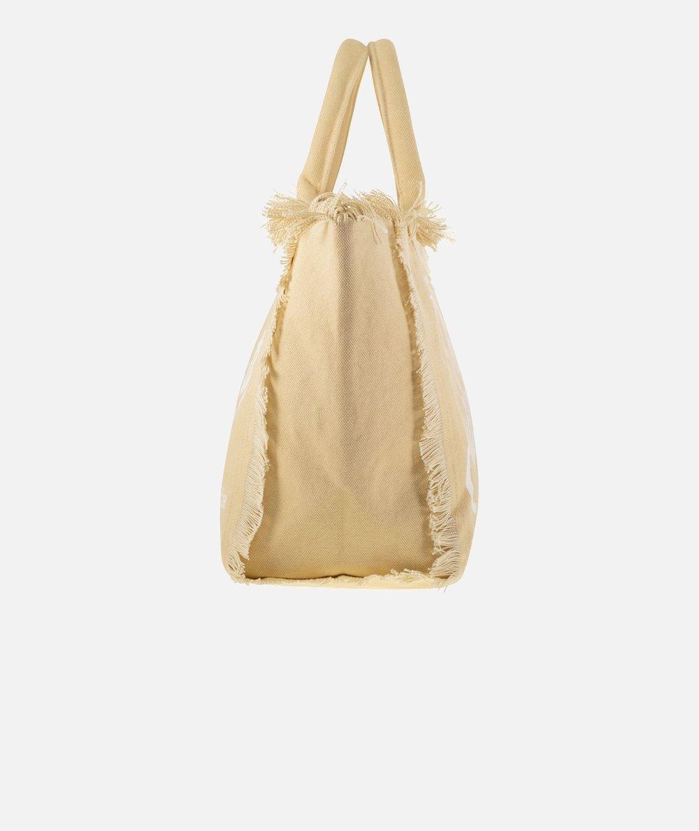 MC2 SAINT BARTH DONNA Borsa a spalla Vanity in canvas di cotone beige VANI001 00023H MC2 SAINT BARTH
