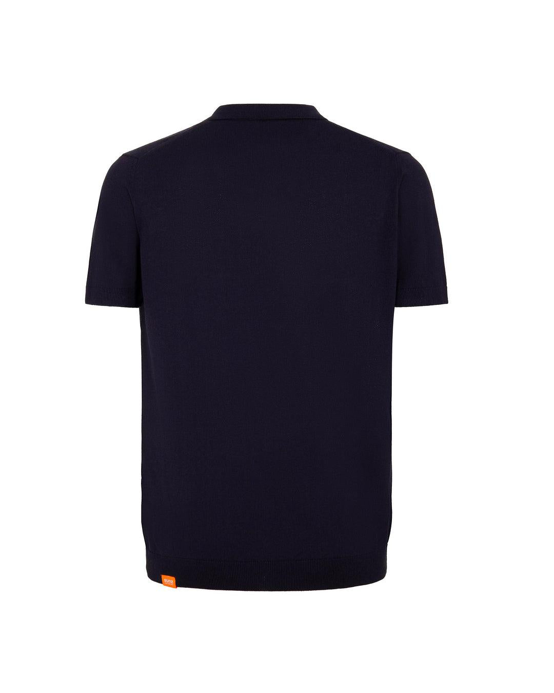 Polo in Tricot Suns Uomo Moris Tricot PLS51008U Dark Blue
