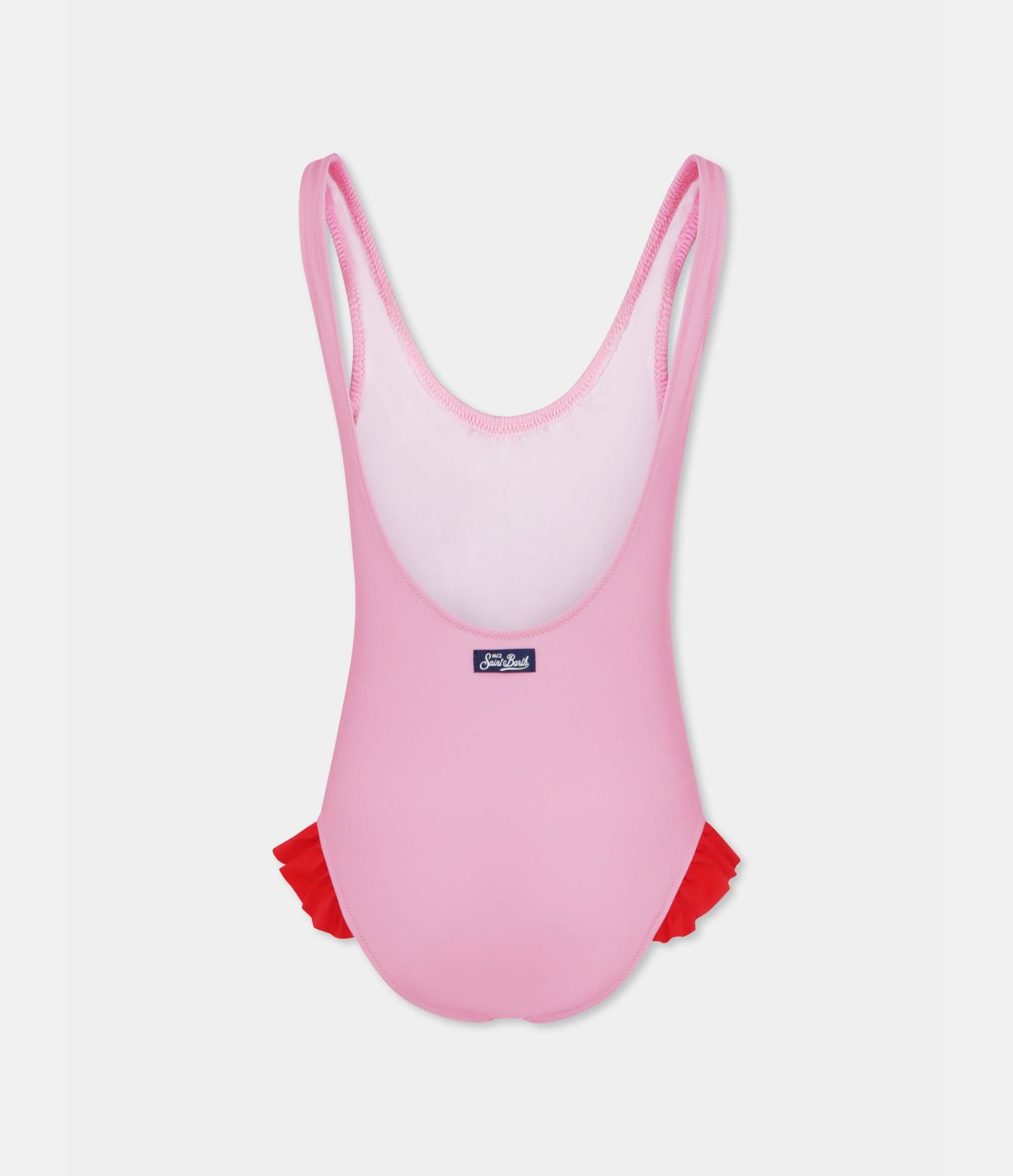 Mc2 Saint Barth Costume Tiana intero rosa per bambina con Snoopy