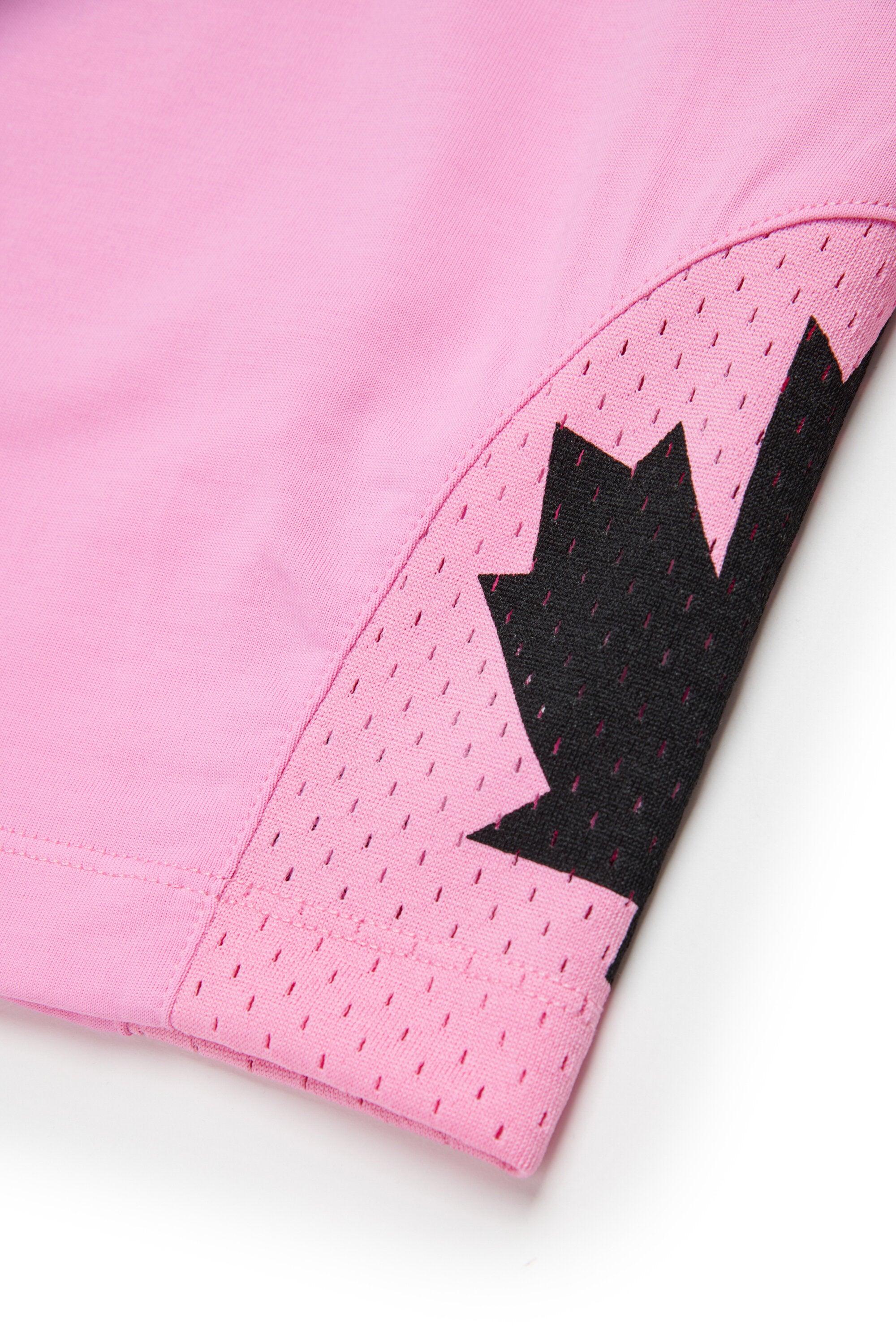 Dsquared2 T-shirt Rosa stile basket con logo