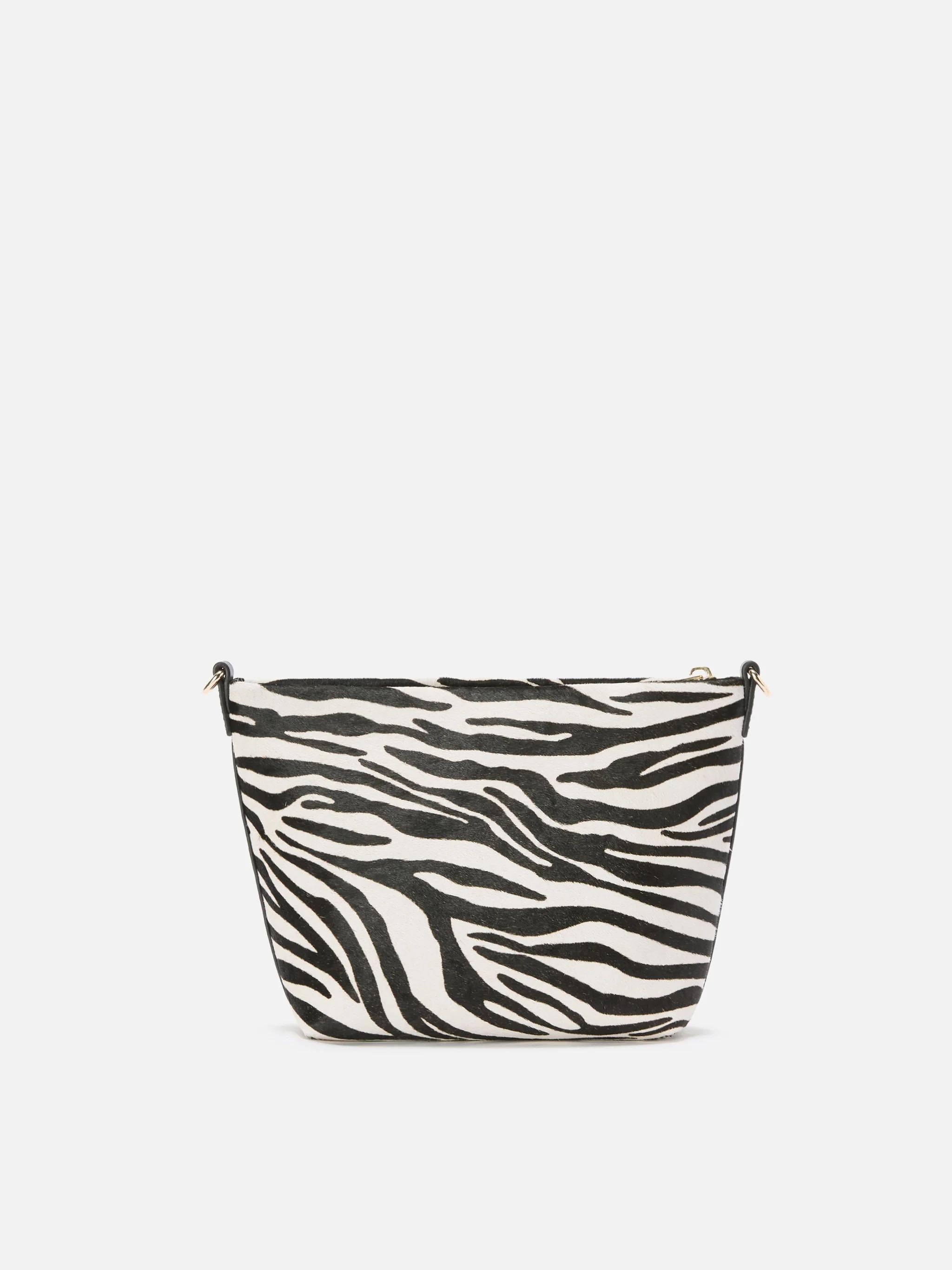 Borsa a spalla Aline Bag in pelle spazzolata e cavallino zebrato ALI0034 00711I MC2 SAINT BARTH