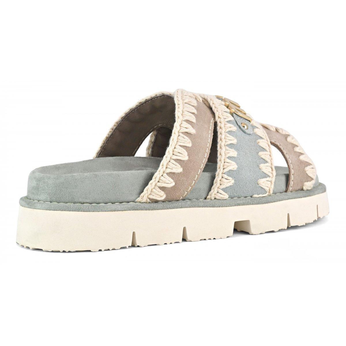 Bio Sandal Bicolor Metal Log Tea-Pink Sand