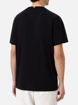 Tshirt In Cotone Austin Con Ricamo E Stampa Orologio AUS0001 02524H MC2 SAINT BARTH