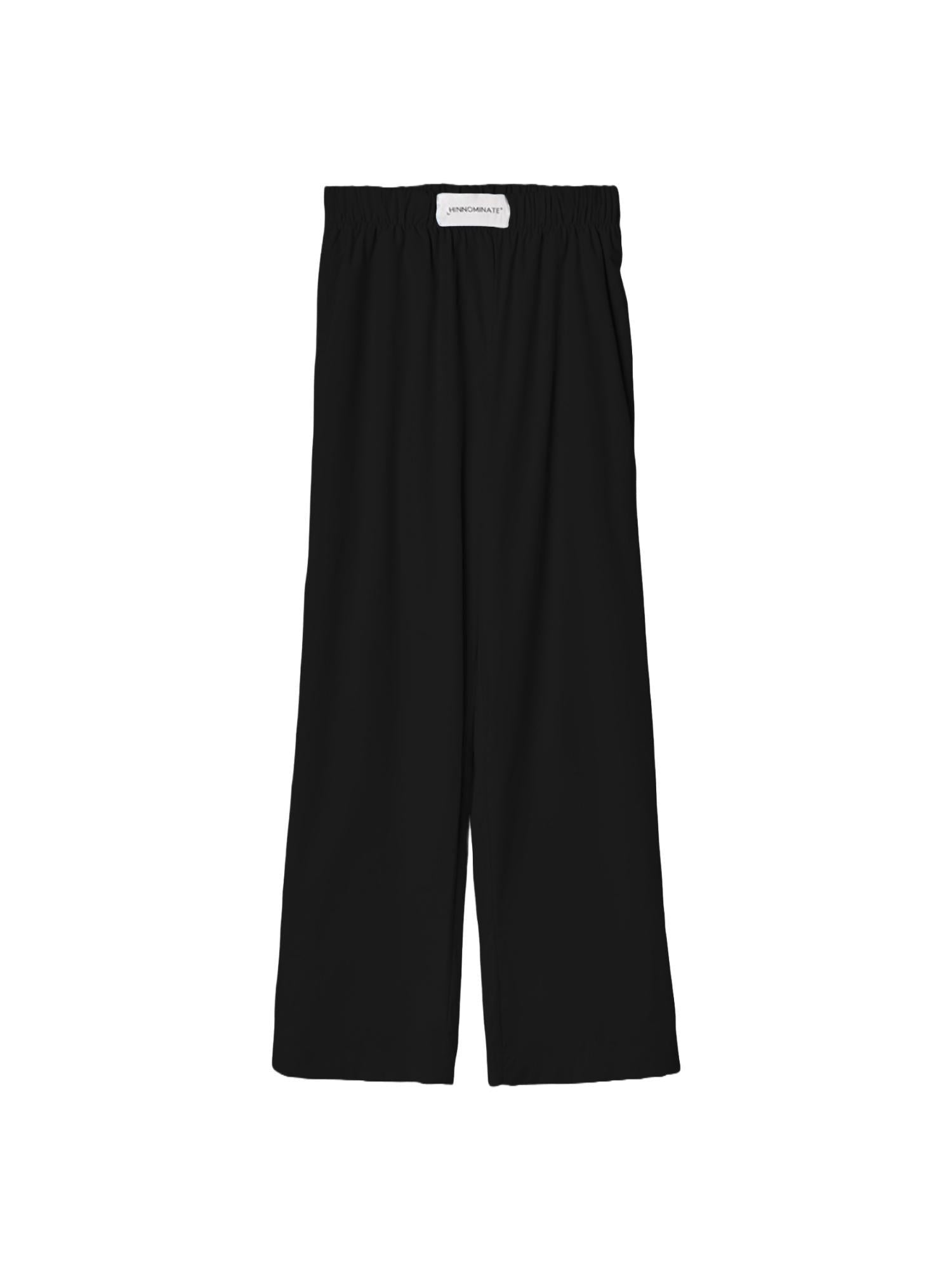 Hinnominate Pantalone dritto in cotone con etichetta nero