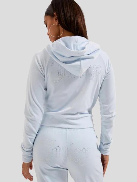 JUICY COUTURE<BR/>W MADISON OUTLINE HOODIE CELESTE VIJH70698WPF J11 JUICY COUTURE