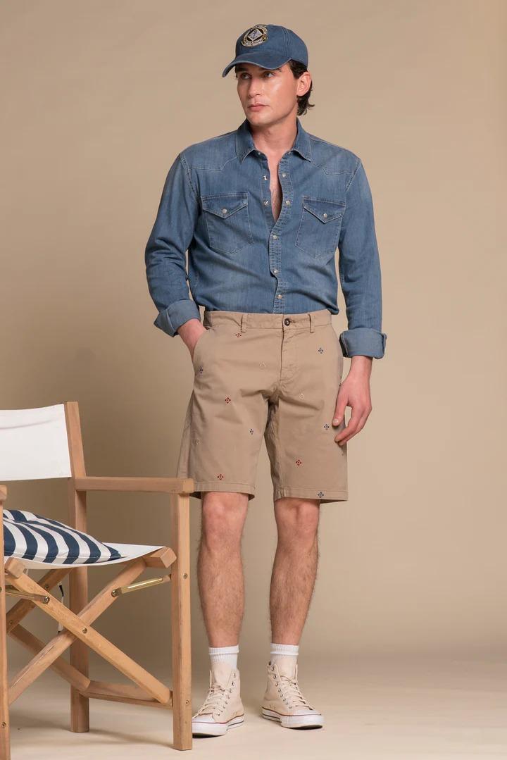 Bermuda Impure chino short comf. twill stretch beige