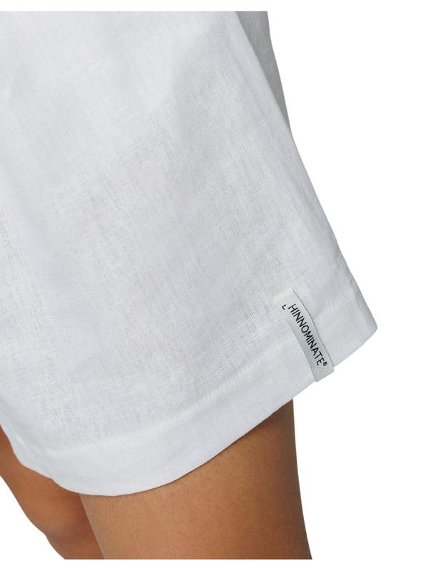 Hinnominate shorts in lino morbido bianco