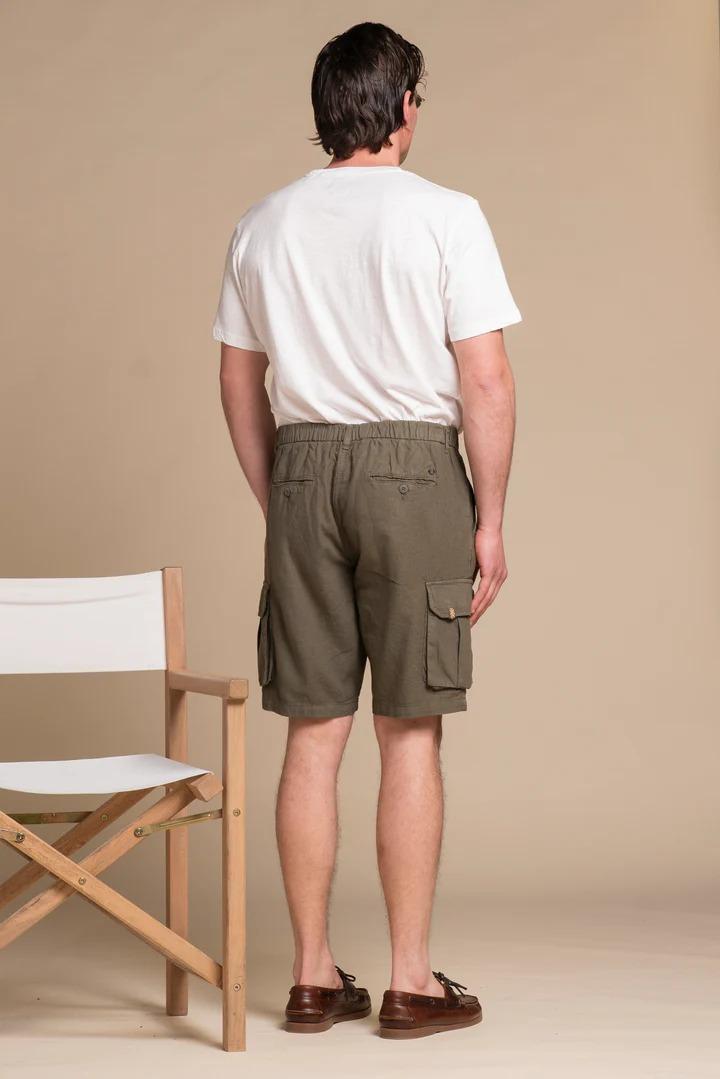 Bermuda Impure cargo short comf. mixed linen