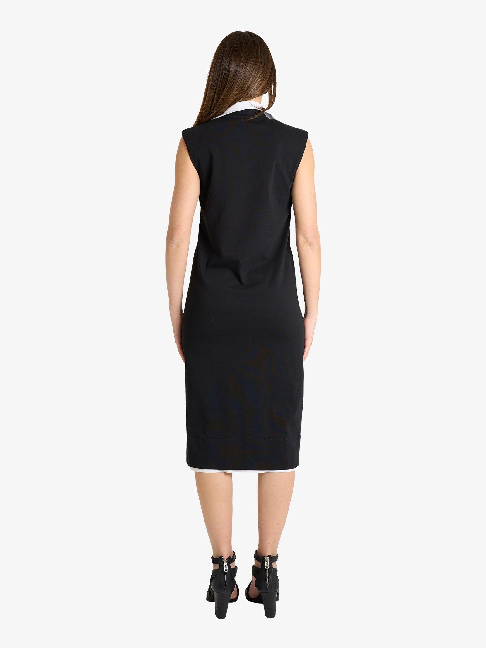 Abito Jijil con revers donna nero cotone