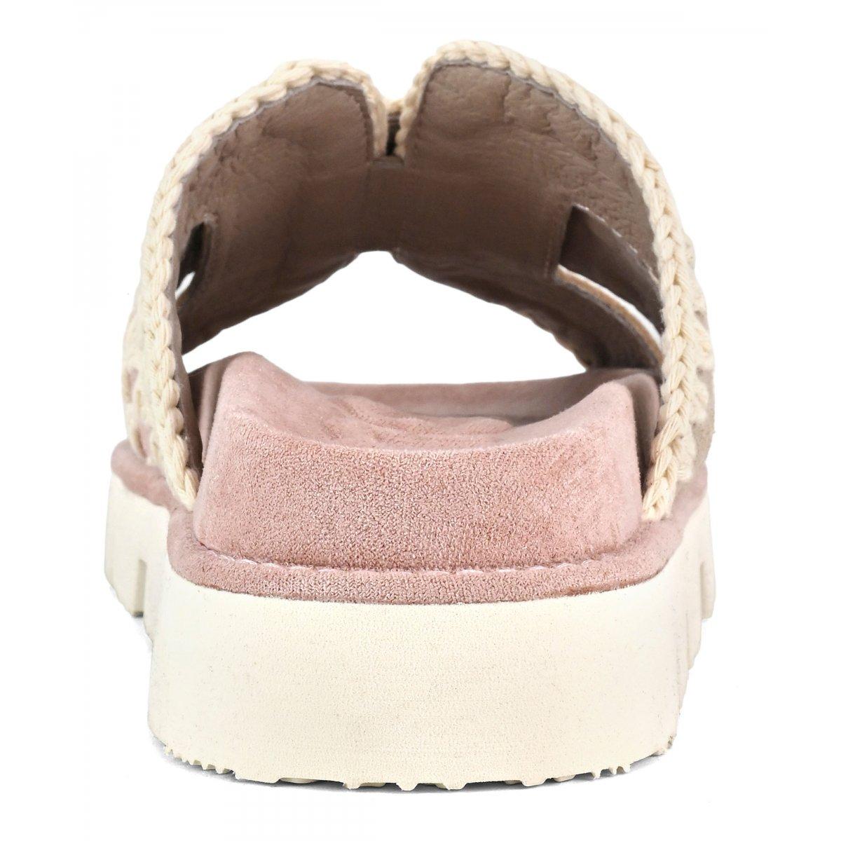 Bio Sandal Bicolor Metal Log Tea-Pink Sand