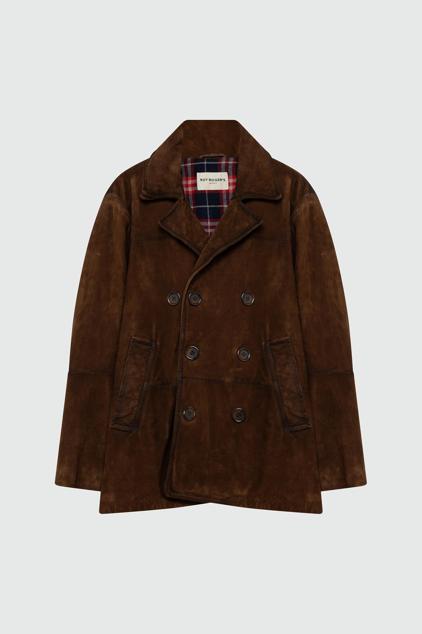 Roy Roger's peacoat suede vintage wash TOBACCO RRU248CK45XXXX C0008 ROY ROGER'S