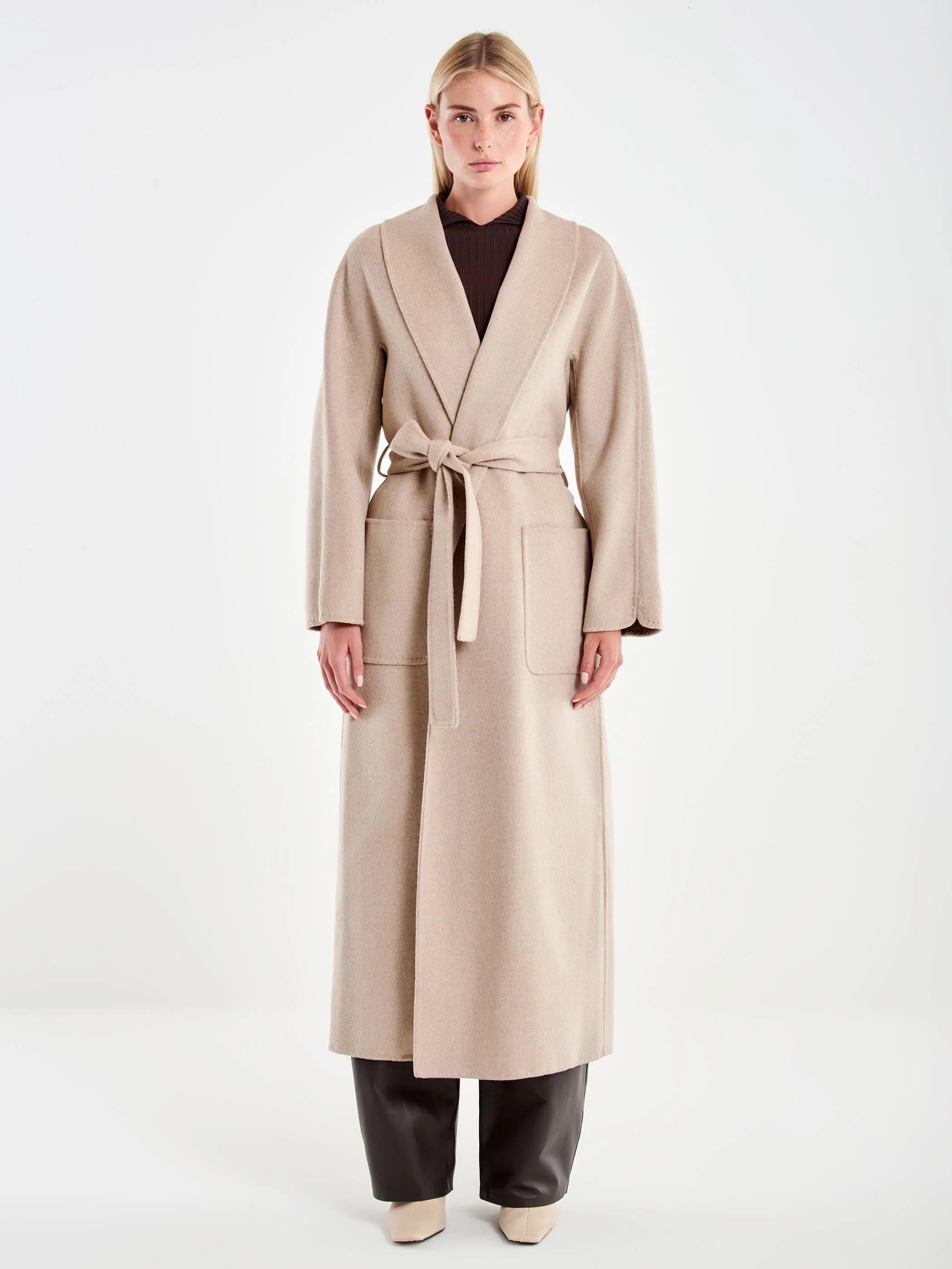 Cappotto Lungo con Cintura beige TF0004 BEIGE VICOLO