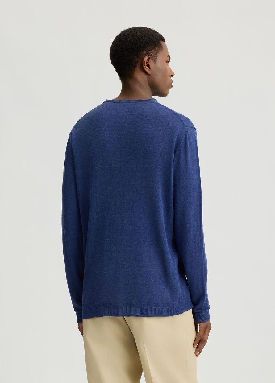 Maglia Liu-Jo in lino e cotone Blu Lapis