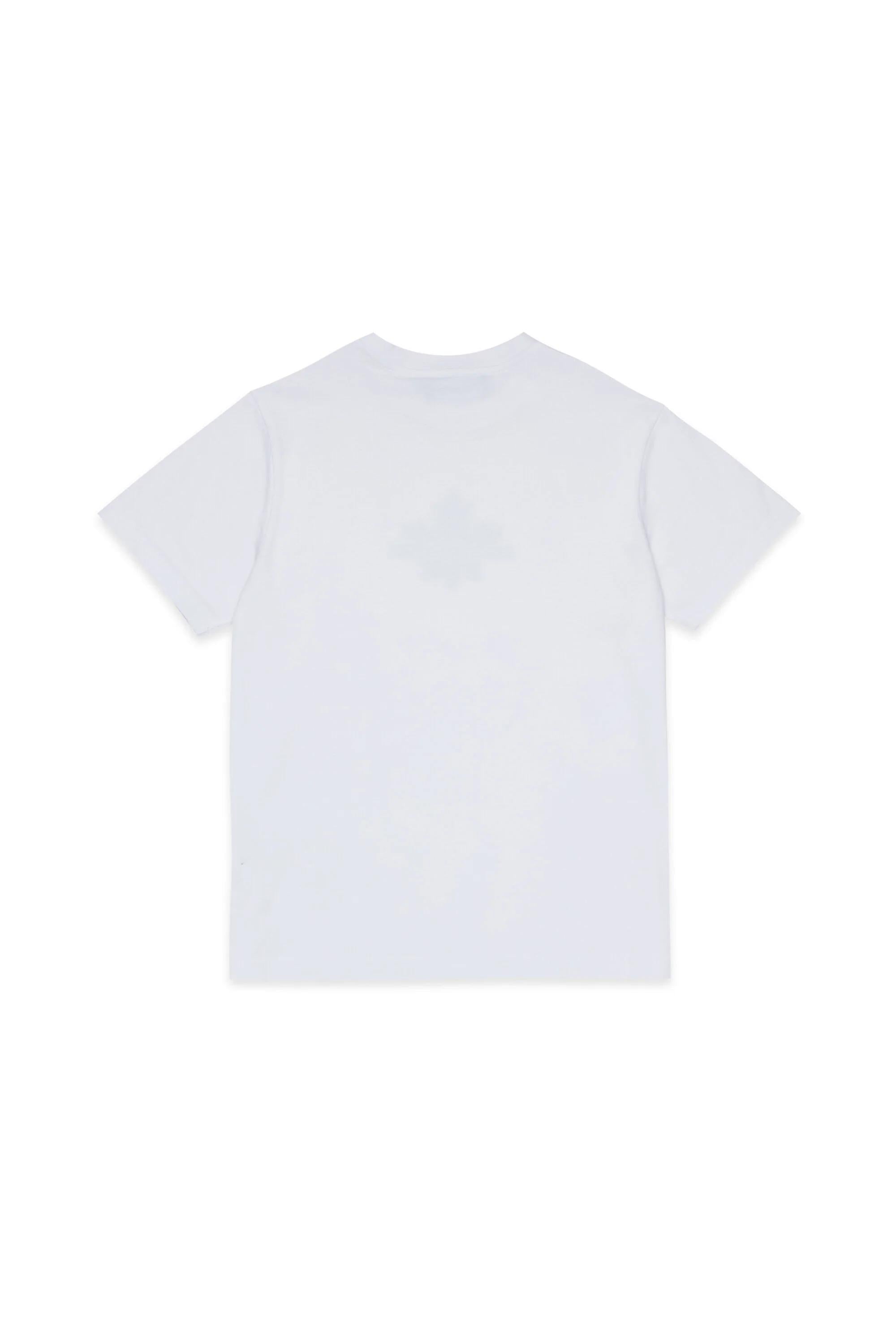 T-shirt con Maple Leaf BIANCA DQ2743-D0AC7 DQ100 DSQUARED KID
