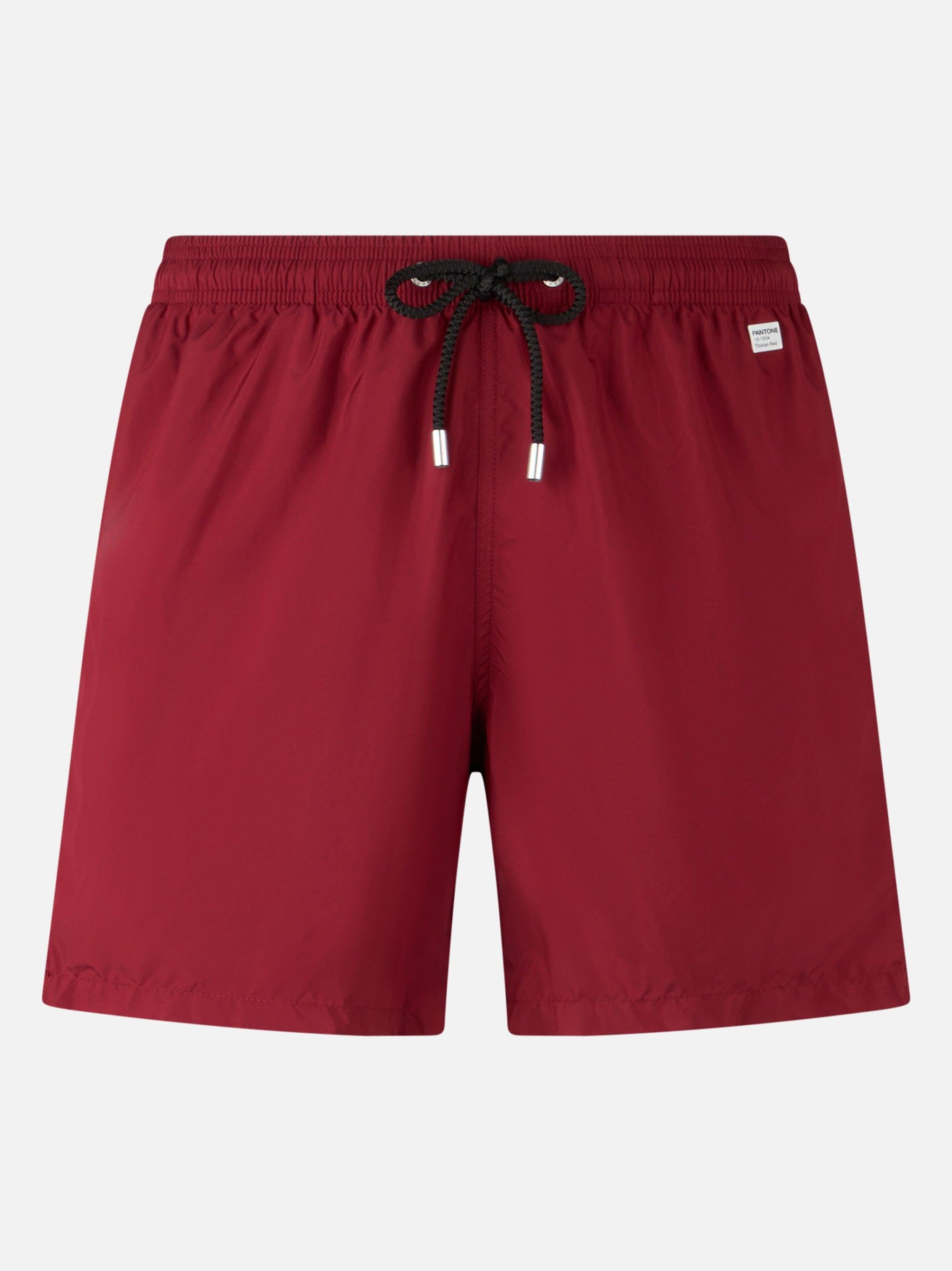 Costume da bagno da uomo in tessuto leggero bordeaux Lighting Pantone