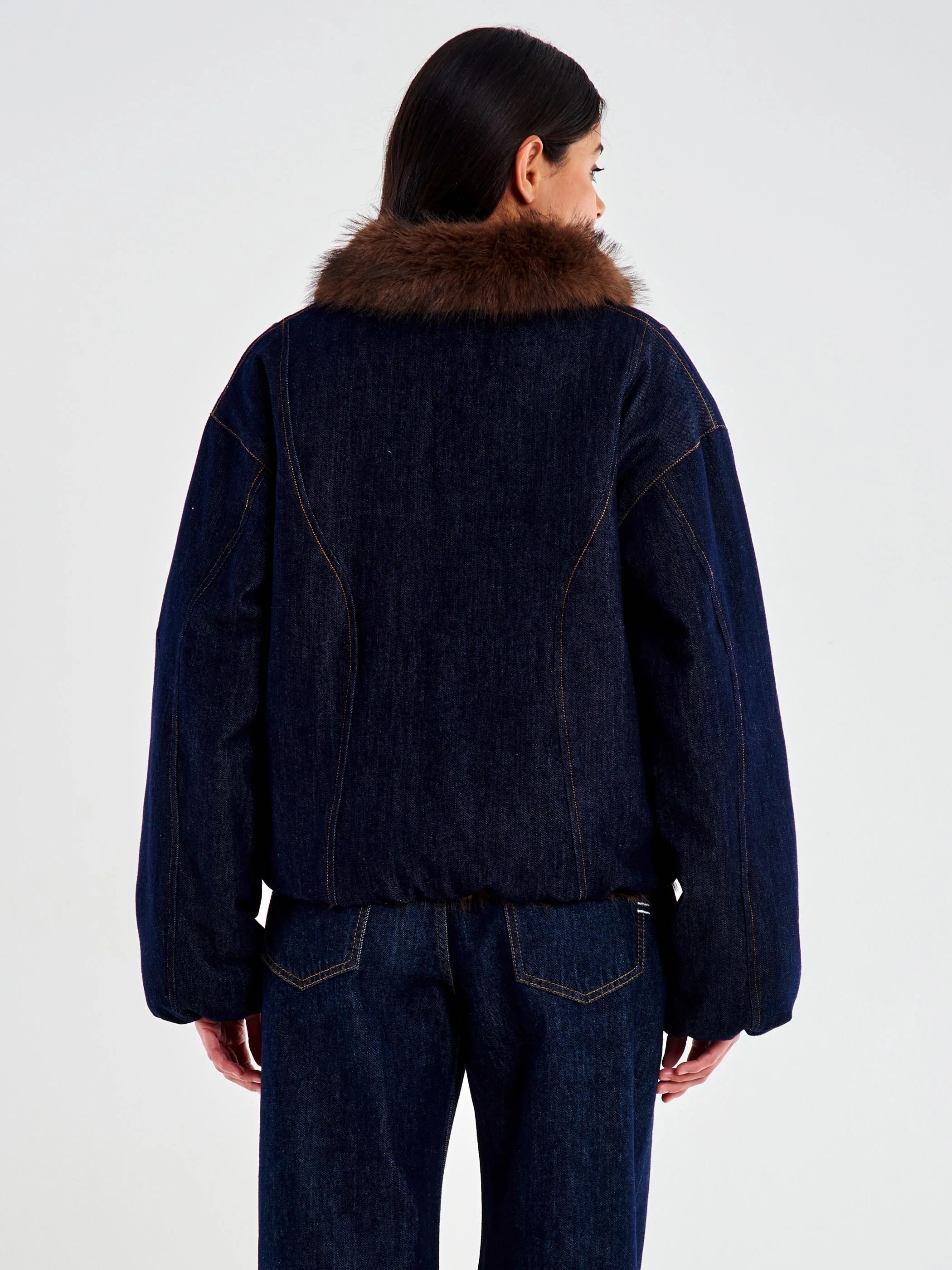 Bomber in Denim Raw Double Face TF0080 DENIM VICOLO