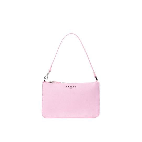 Mini pochette Gaelle con logo in metallo rosa
