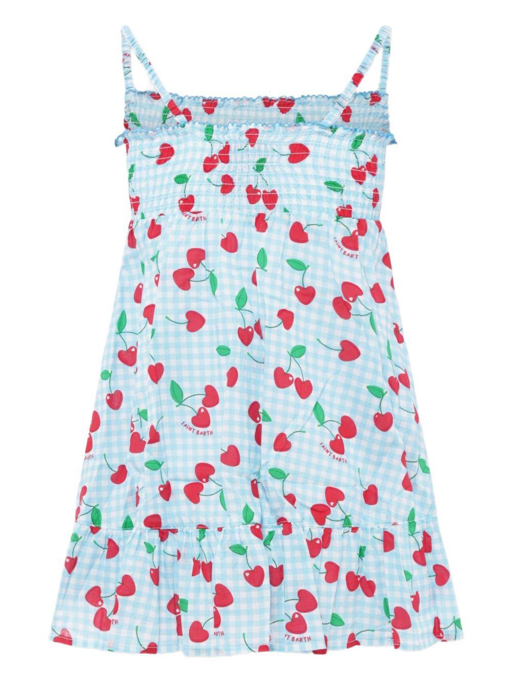 Mc2 Saint Barth Vestito Miki in jersey di cotone stampa Cherry