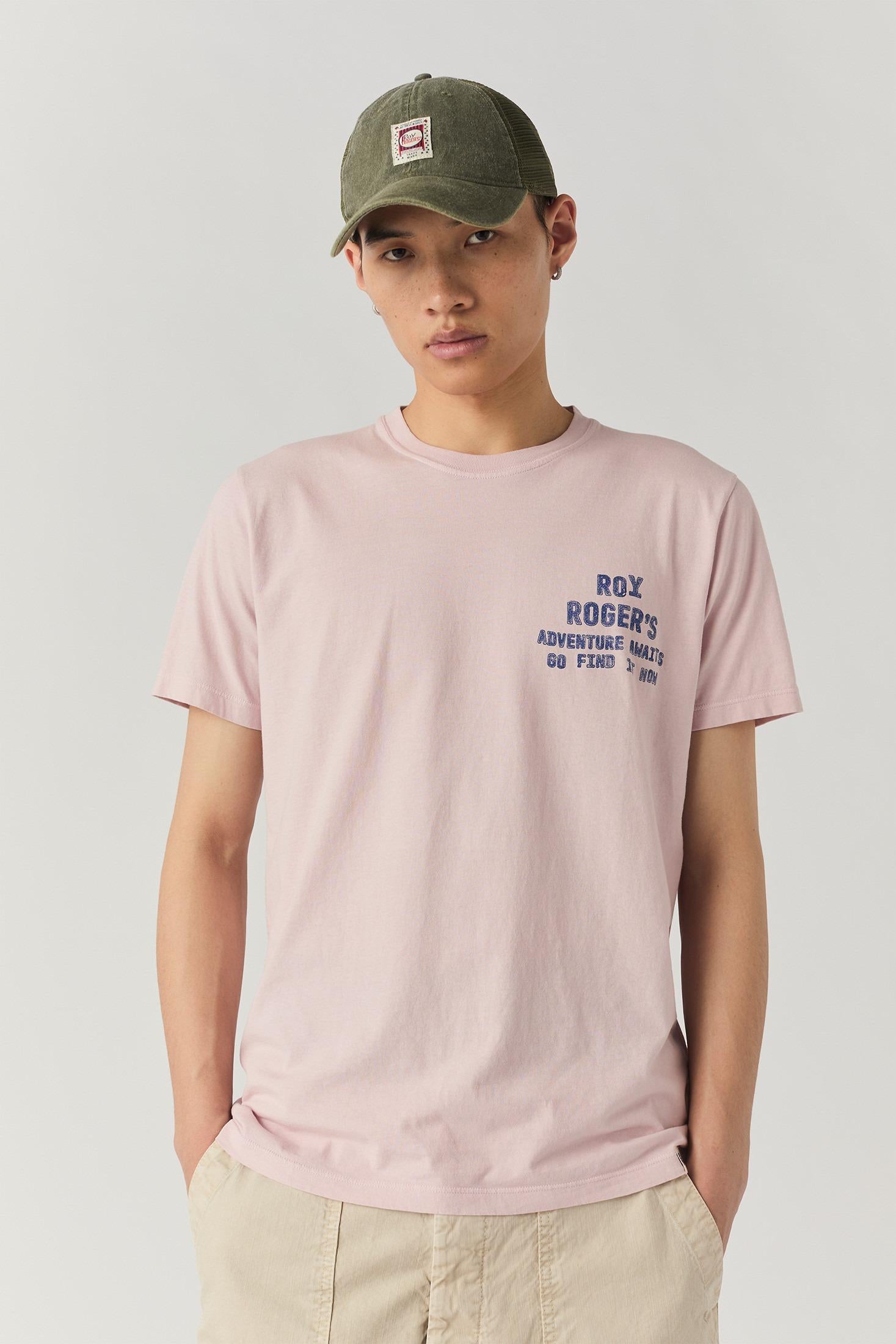 T-shirt Roy Roger's man jersey adventure stone dye Rosa RRU90049CK912312 C0356 ROY ROGER'S