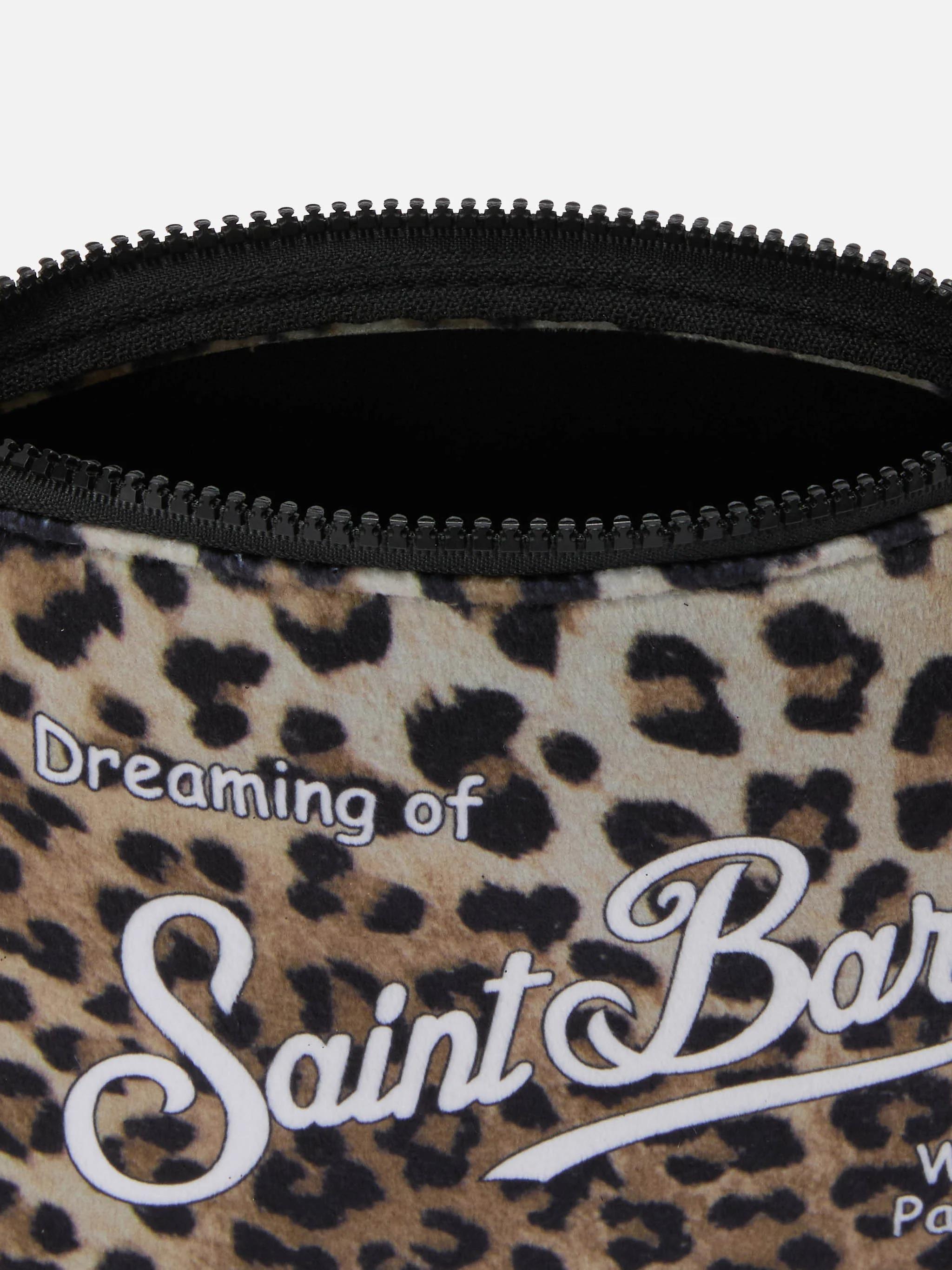 Pochette Aline effetto lana con stampa leopardata ALI002 01499I MC2 SAINT BARTH