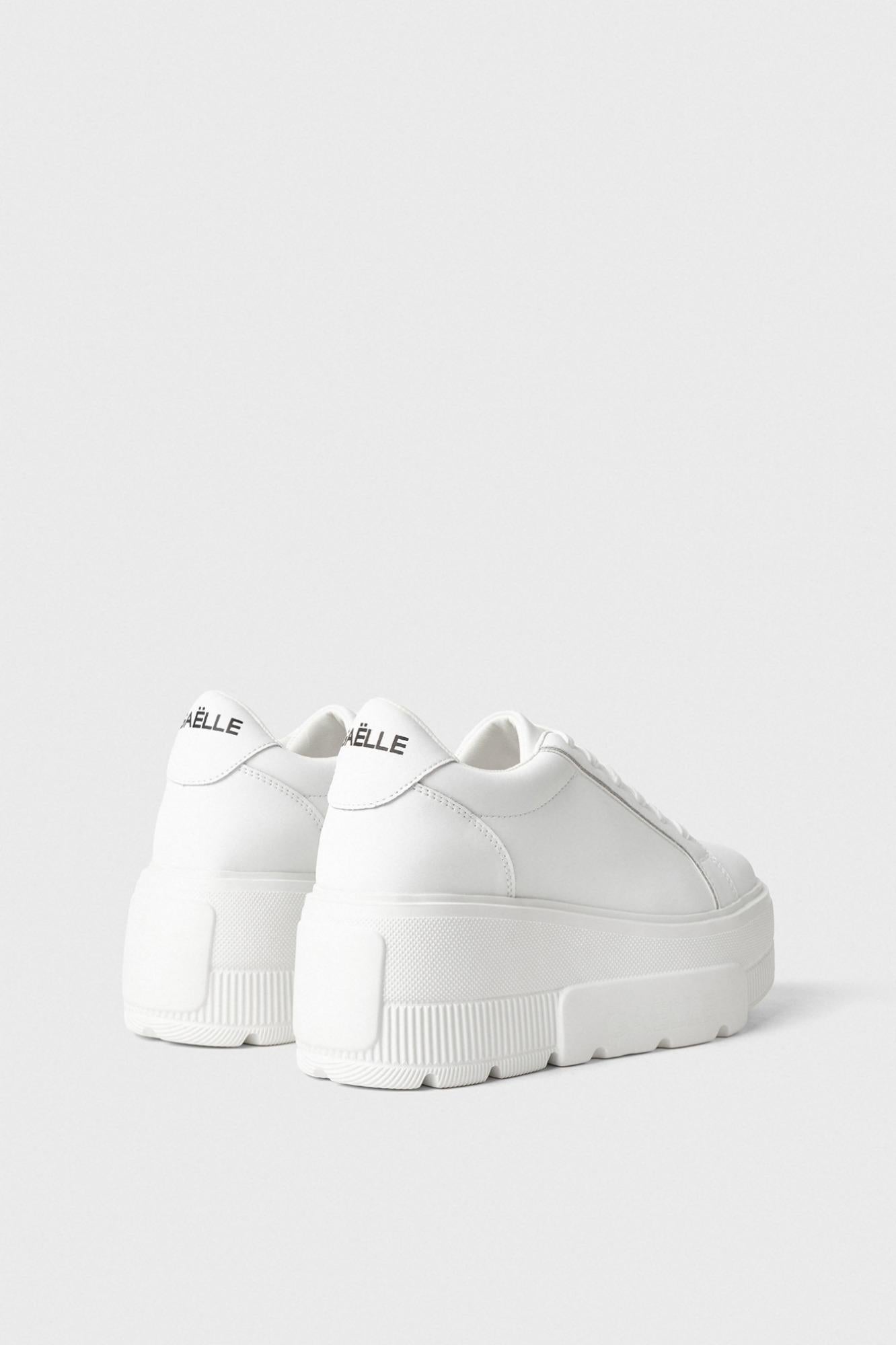 Sneakers Addict Platform In Action Leather Bianco - Gaëlle Paris GACAW01473-MTFI0014 B01 GAELLE