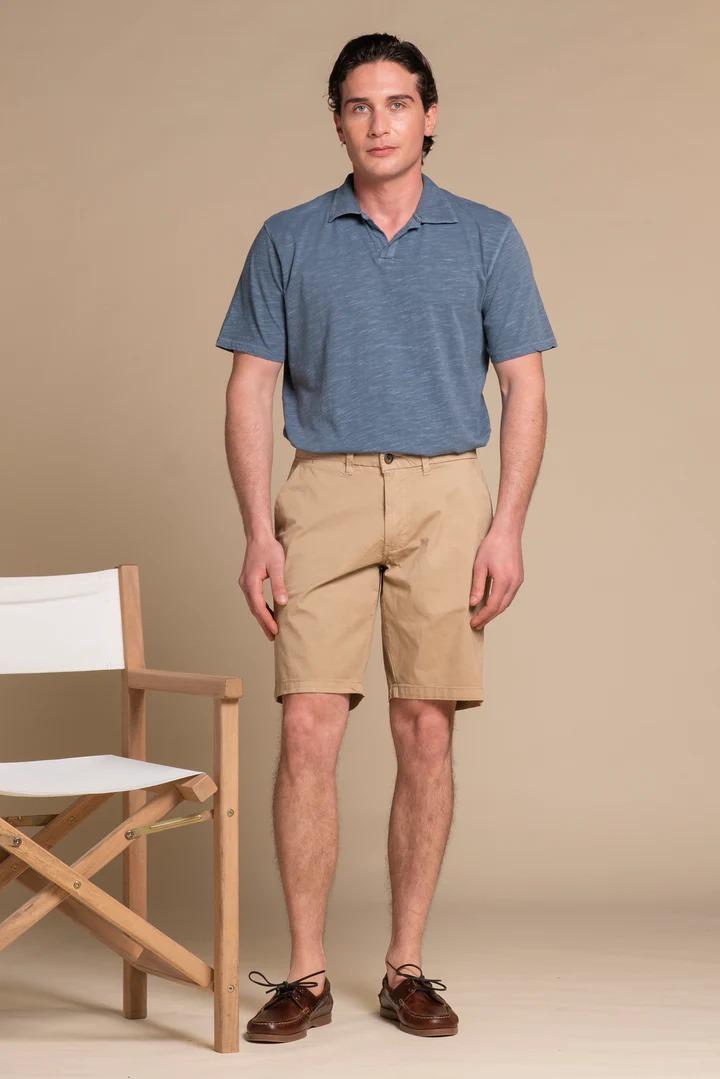 Bermuda Impure chino short comf. twill stretch beige