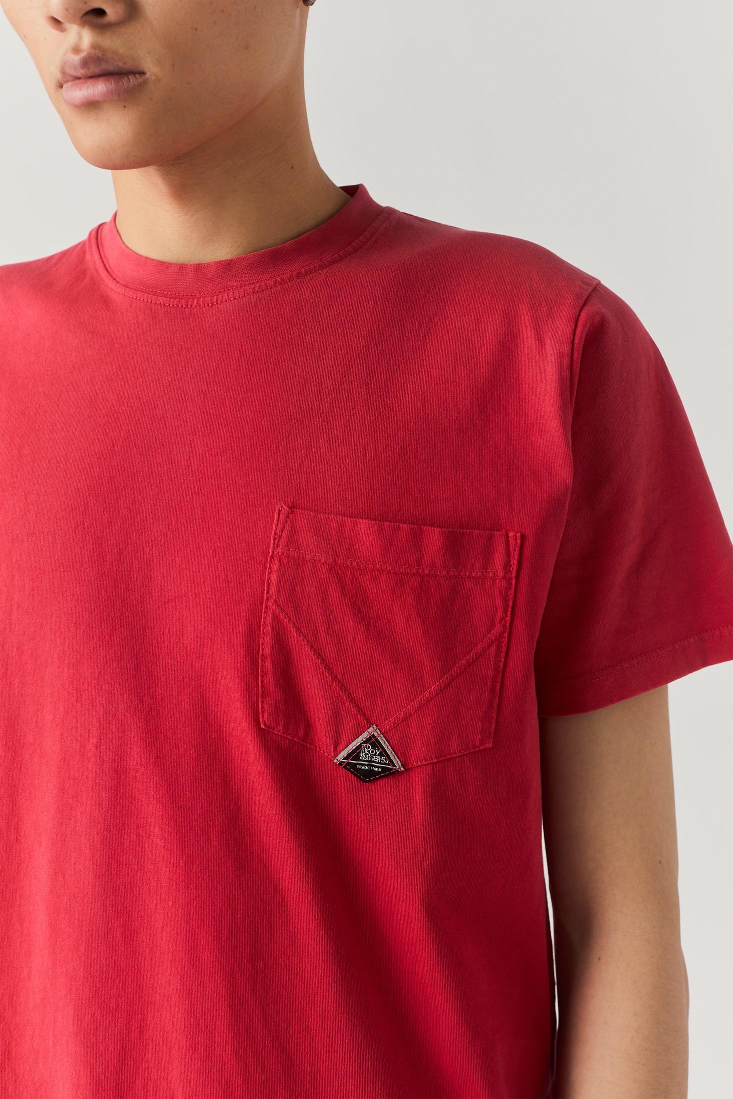 T-SHIRT ROY ROGER'S POCKET IN JERSEY CORAL RRU90048CA160111 C0077 ROY ROGER'S