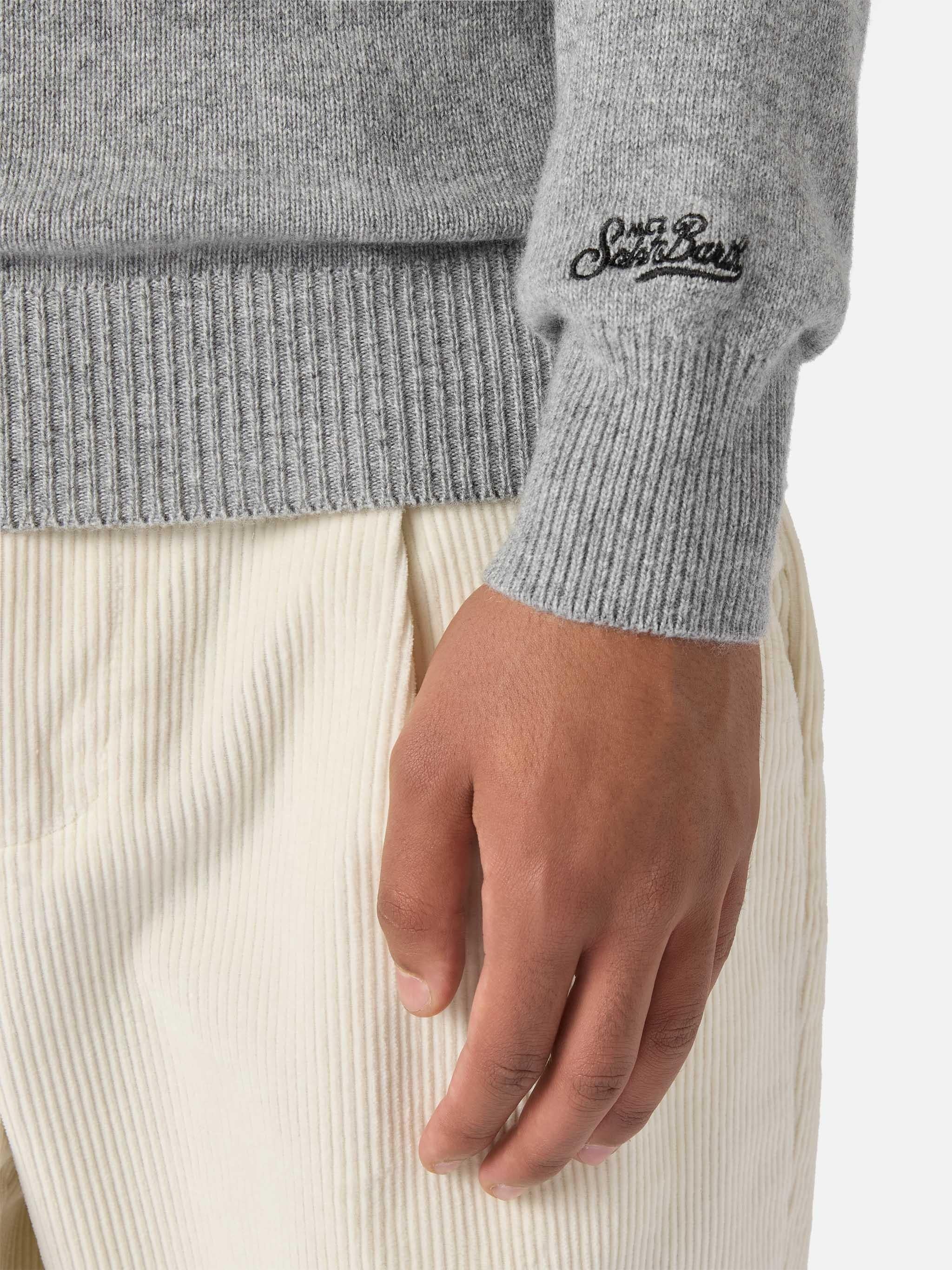 Maglione in misto cashmere Heron con ricamo Bollicine team HER0001 02962I MC2 SAINT BARTH