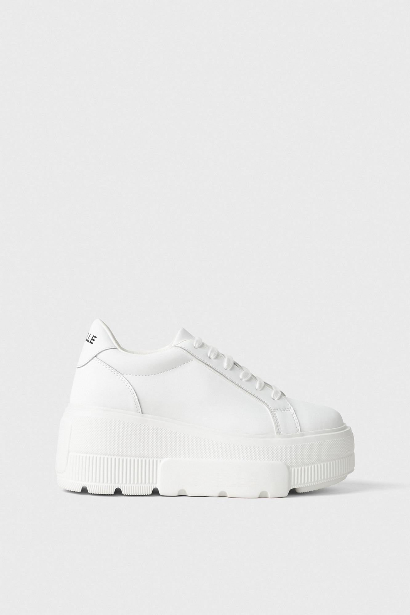 Sneakers Addict Platform In Action Leather Bianco - Gaëlle Paris GACAW01473-MTFI0014 B01 GAELLE