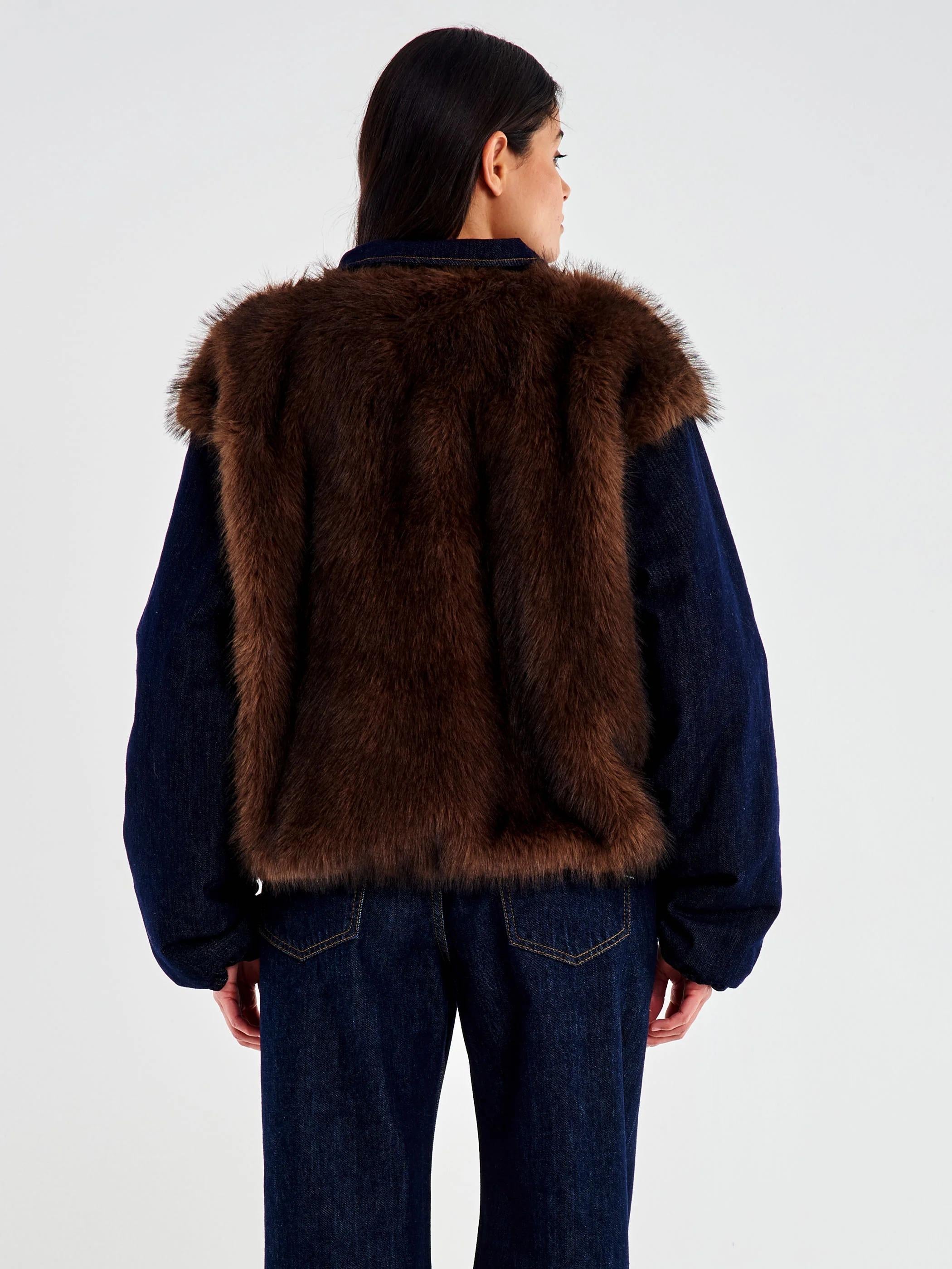 Bomber in Denim Raw Double Face TF0080 DENIM VICOLO