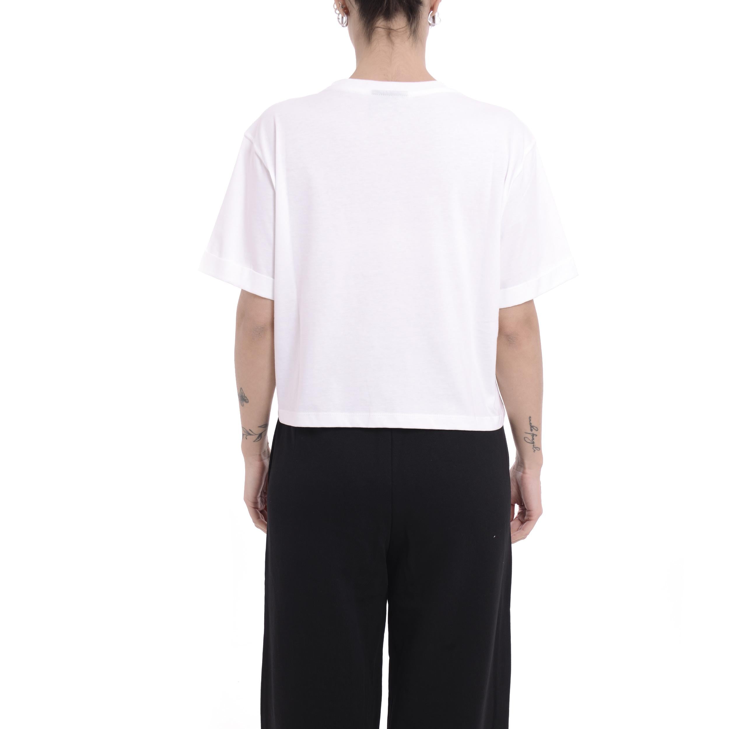 T-Shirt Crop In Jersey Bianca