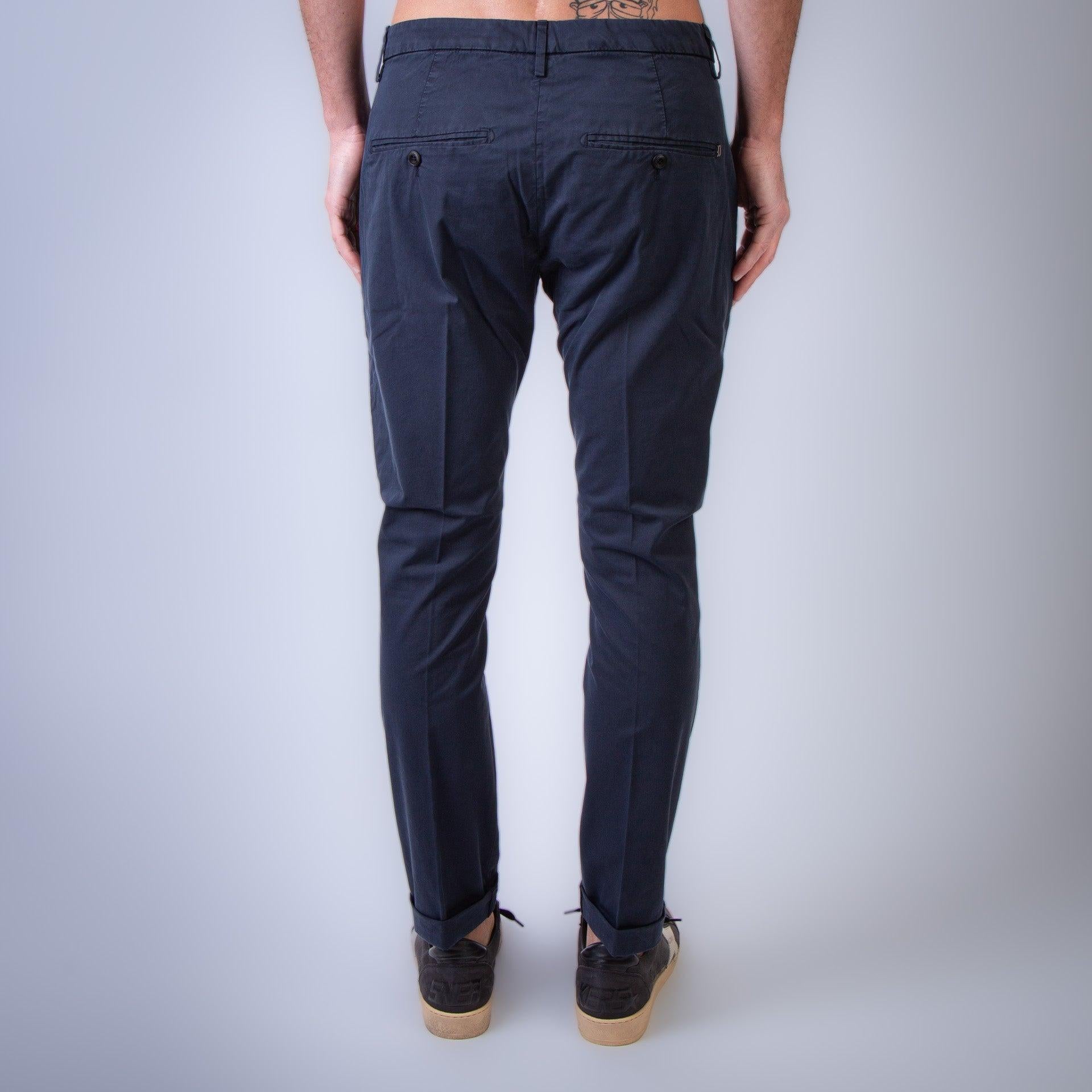 Pantaloni Gaubert slim in gabardina leggera blu