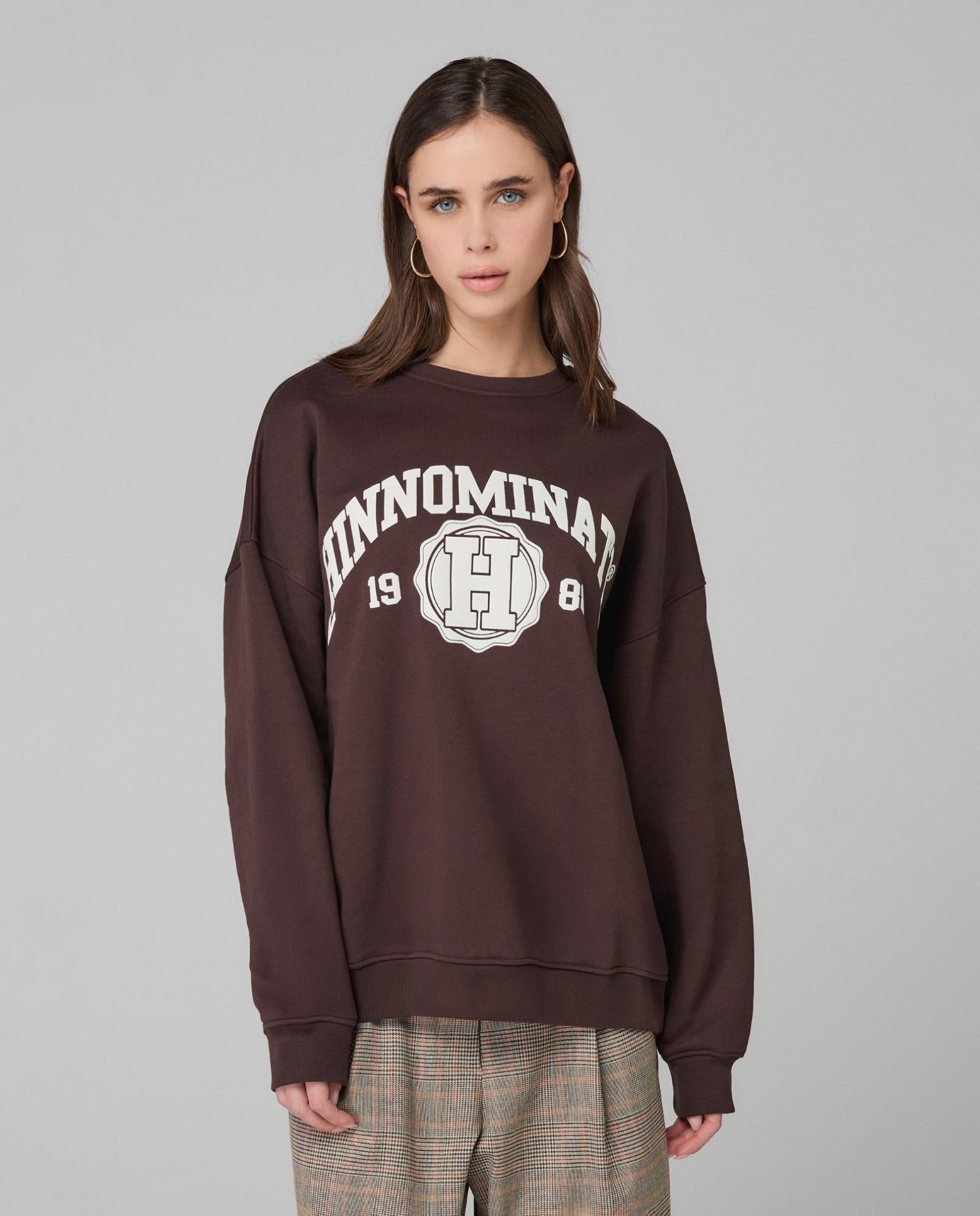 Felpa Paricollo Over College Moro HMABW02070-TMTF0012 MA03 HINNOMINATE