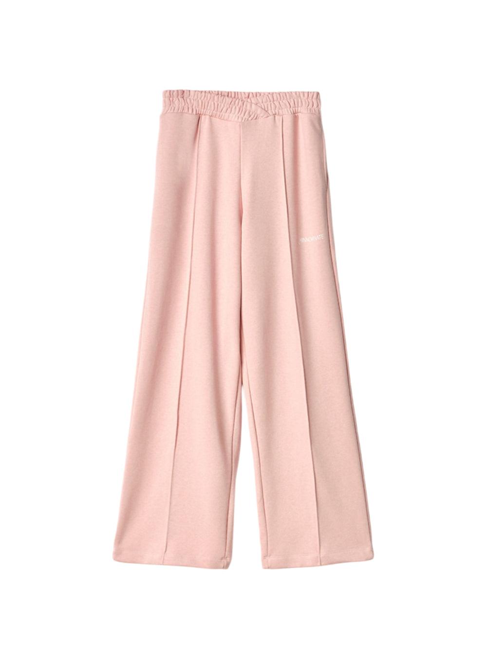 Pantalone in felpa Hinnominate dritto con cinto incrociato cipria