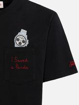 Tshirt In Cotone Austin Con Ricamo E Stampa Orologio AUS0001 02524H MC2 SAINT BARTH